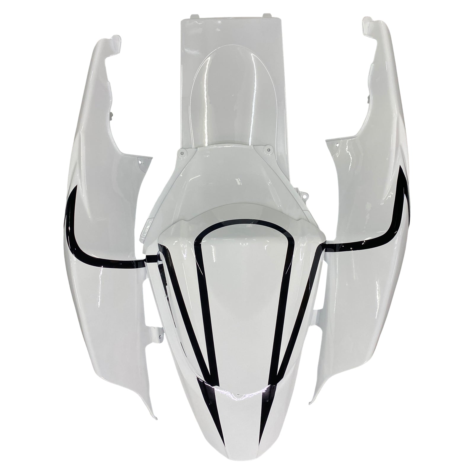 Amotopart 2007-2008 Suzuki GSXR1000 Fairing White&Black Line Kit