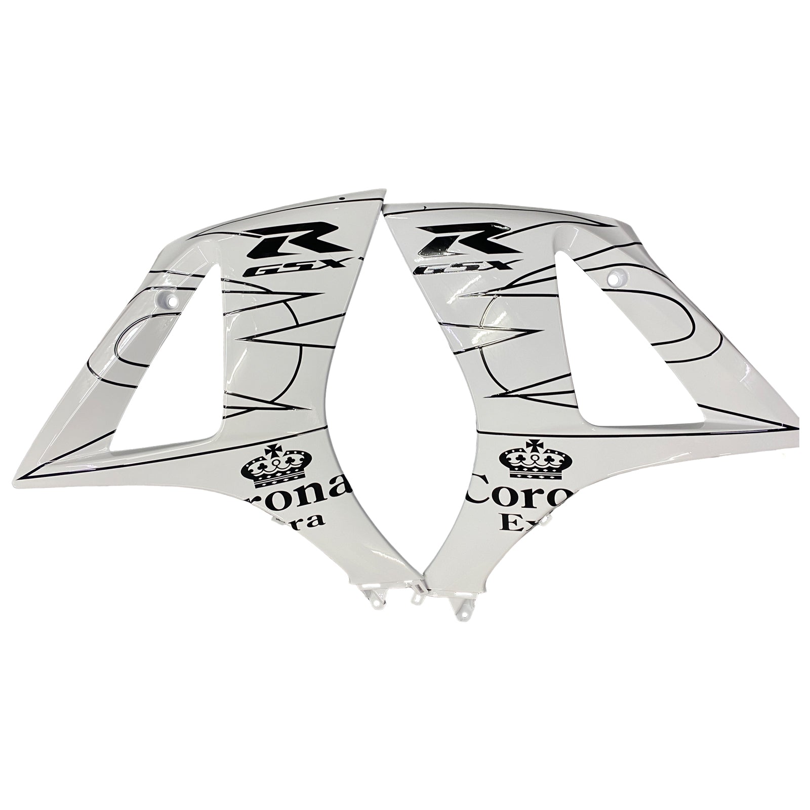 Amotopart 2007-2008 Suzuki GSXR1000 Fairing White&Black Line Kit