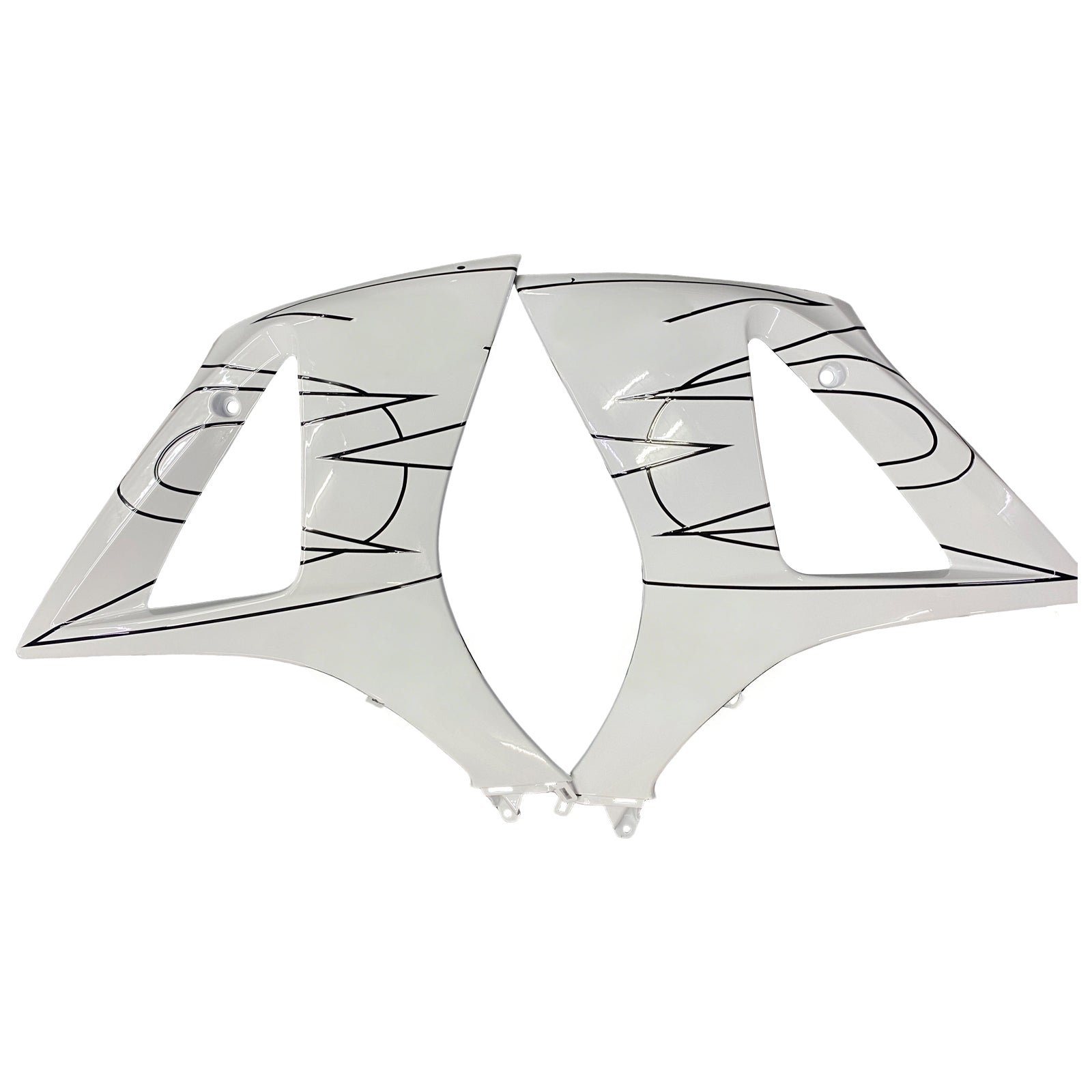 Amotopart 2007-2008 Suzuki GSXR1000 Fairing White&Black Line Kit