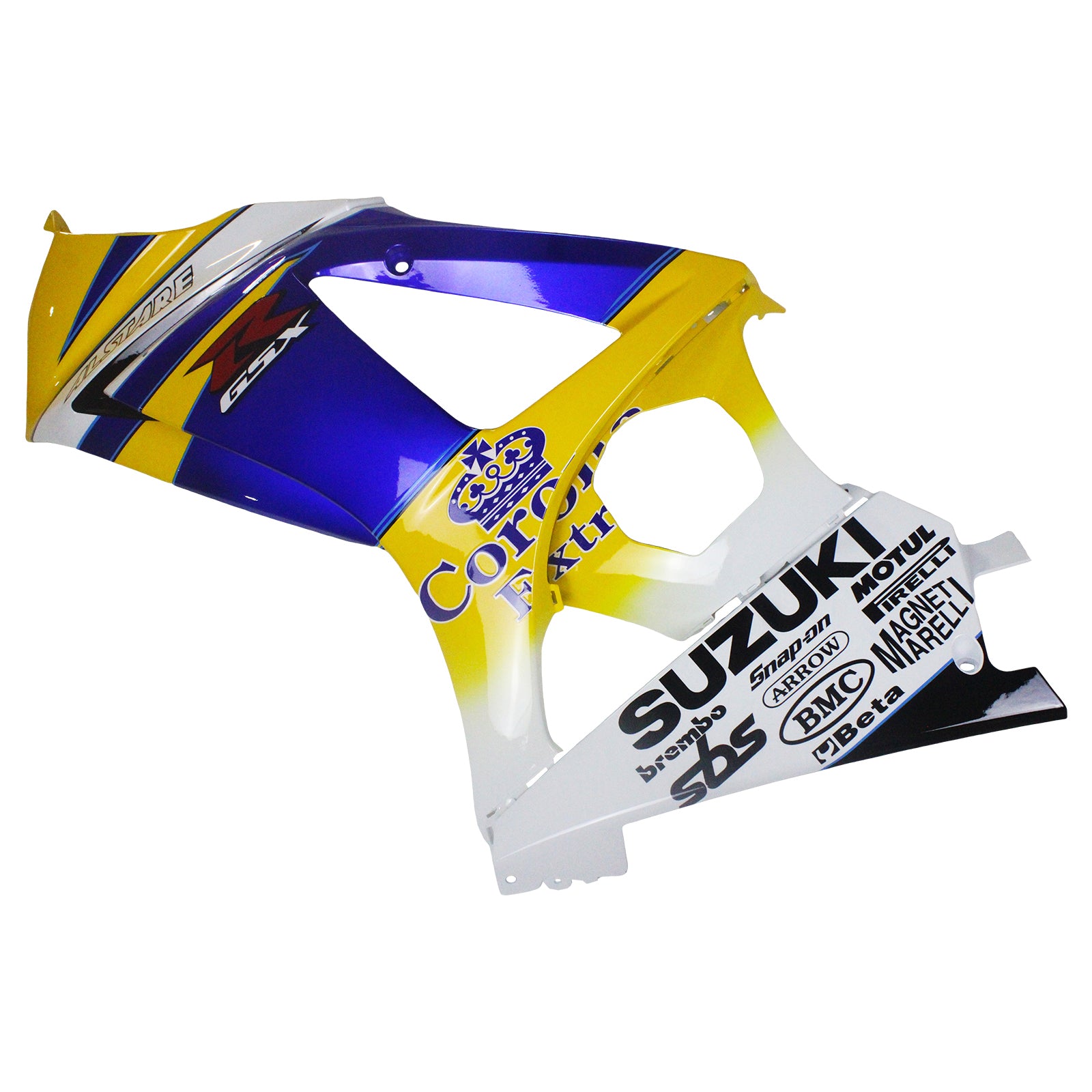 Amotopart 2007-2008 Suzuki GSXR1000 Kit de carénage bleu clair et jaune