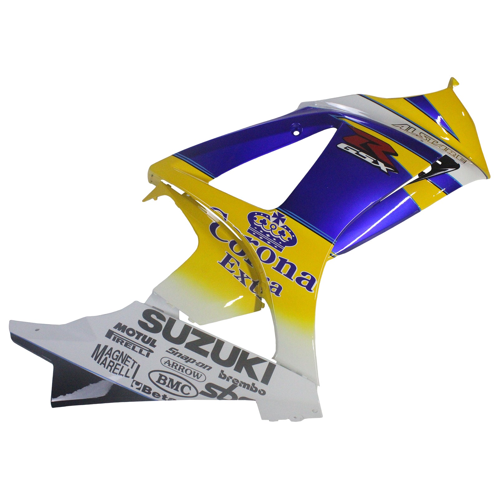 Amotopart 2007-2008 Suzuki GSXR1000 Kit de carénage bleu clair et jaune