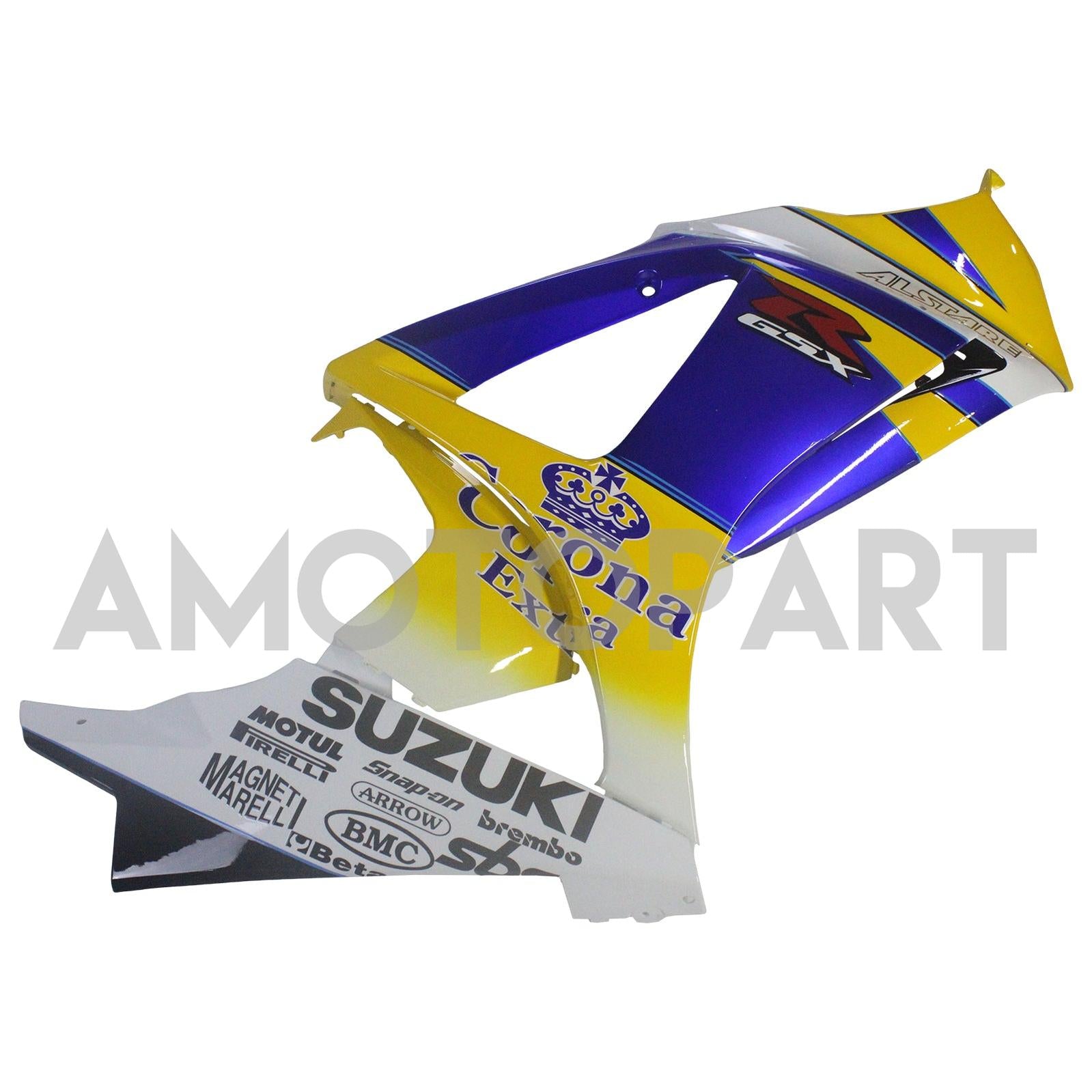 Amotopart 2007-2008 Suzuki GSXR1000 Fairing Light Blue&Yellow Kit