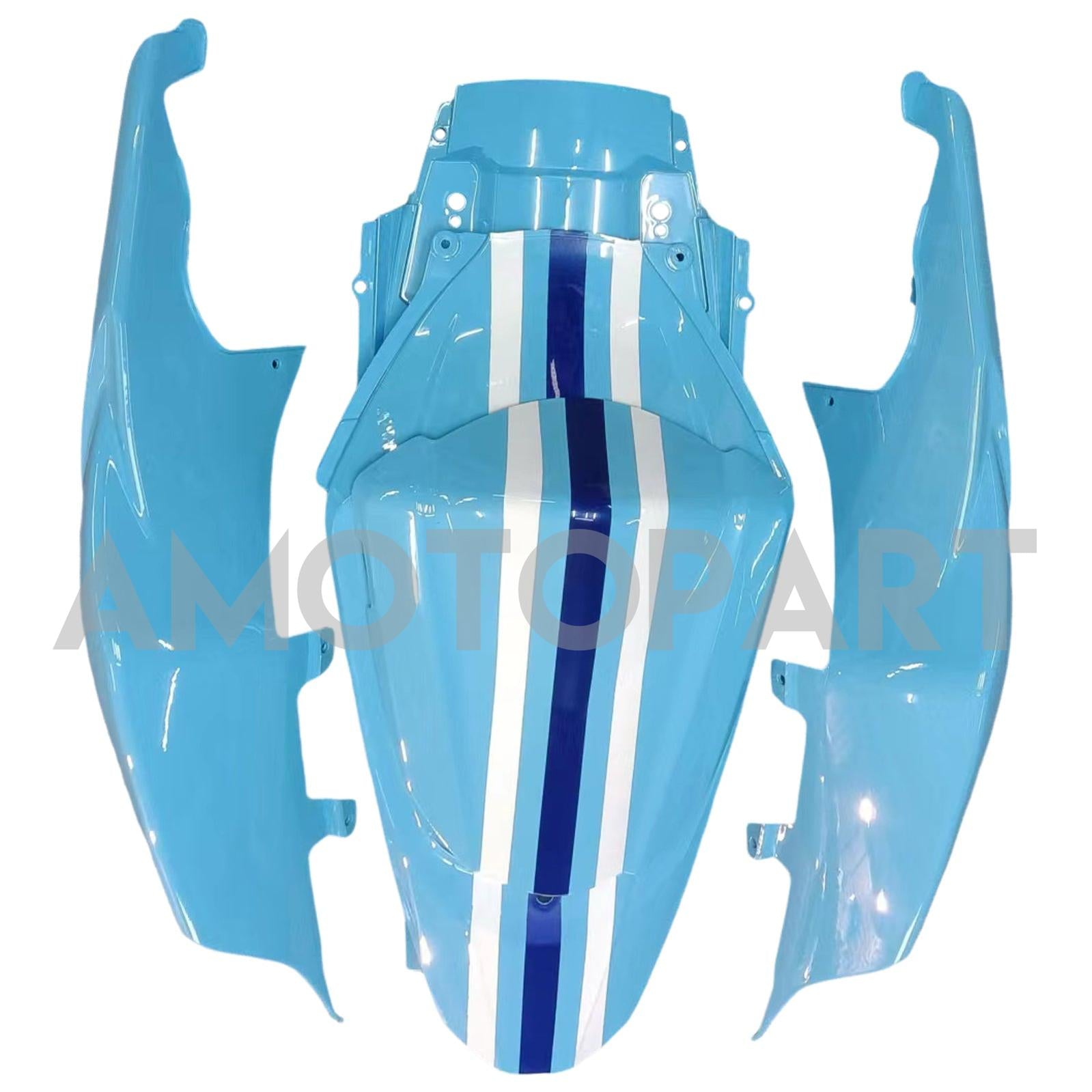 Amotopart 2007-2008 Suzuki GSXR1000 Fairing Light Blue with Yellow Logo Kit