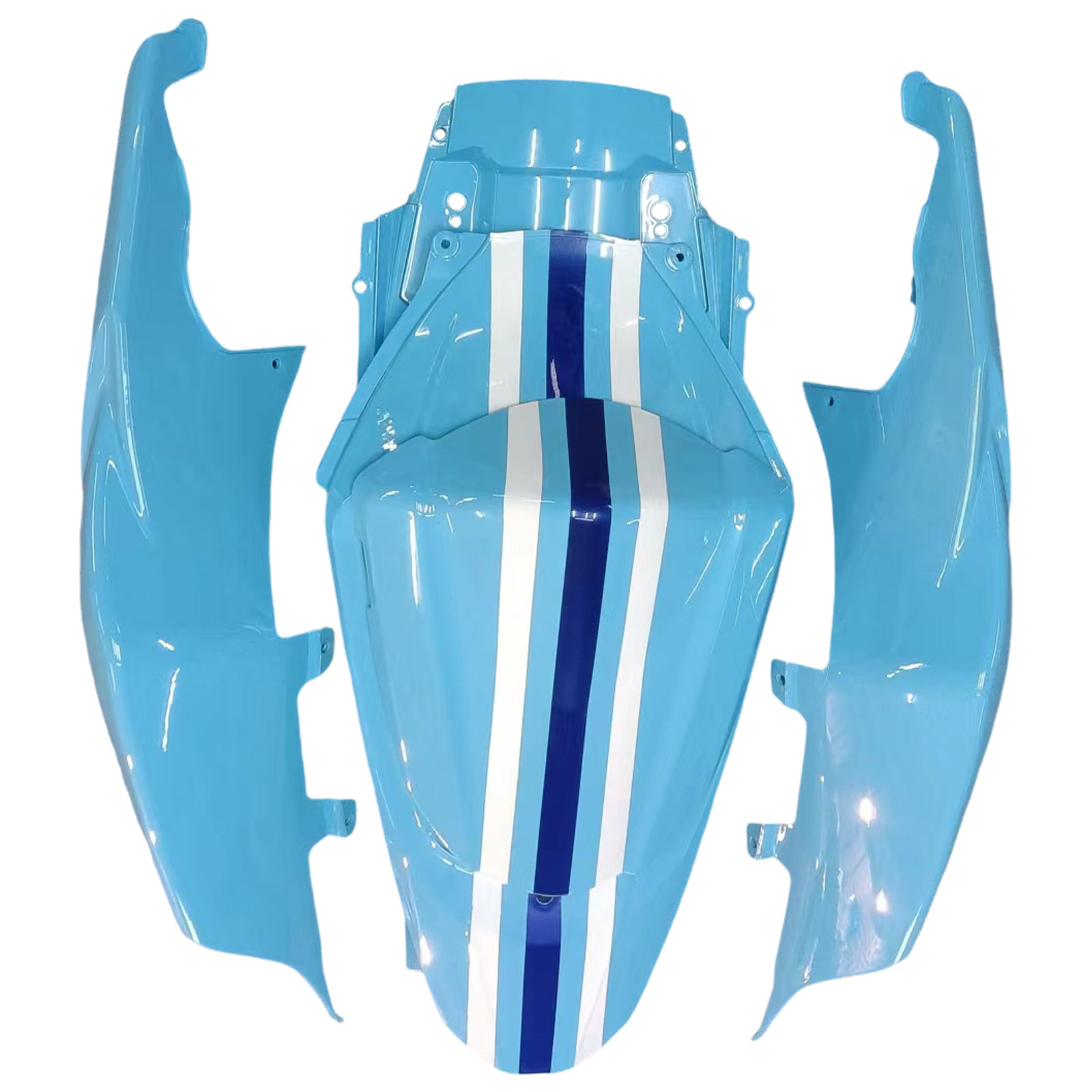 Amotopart 2007-2008 Suzuki GSXR1000 Fairing Light Blue with Yellow Logo Kit