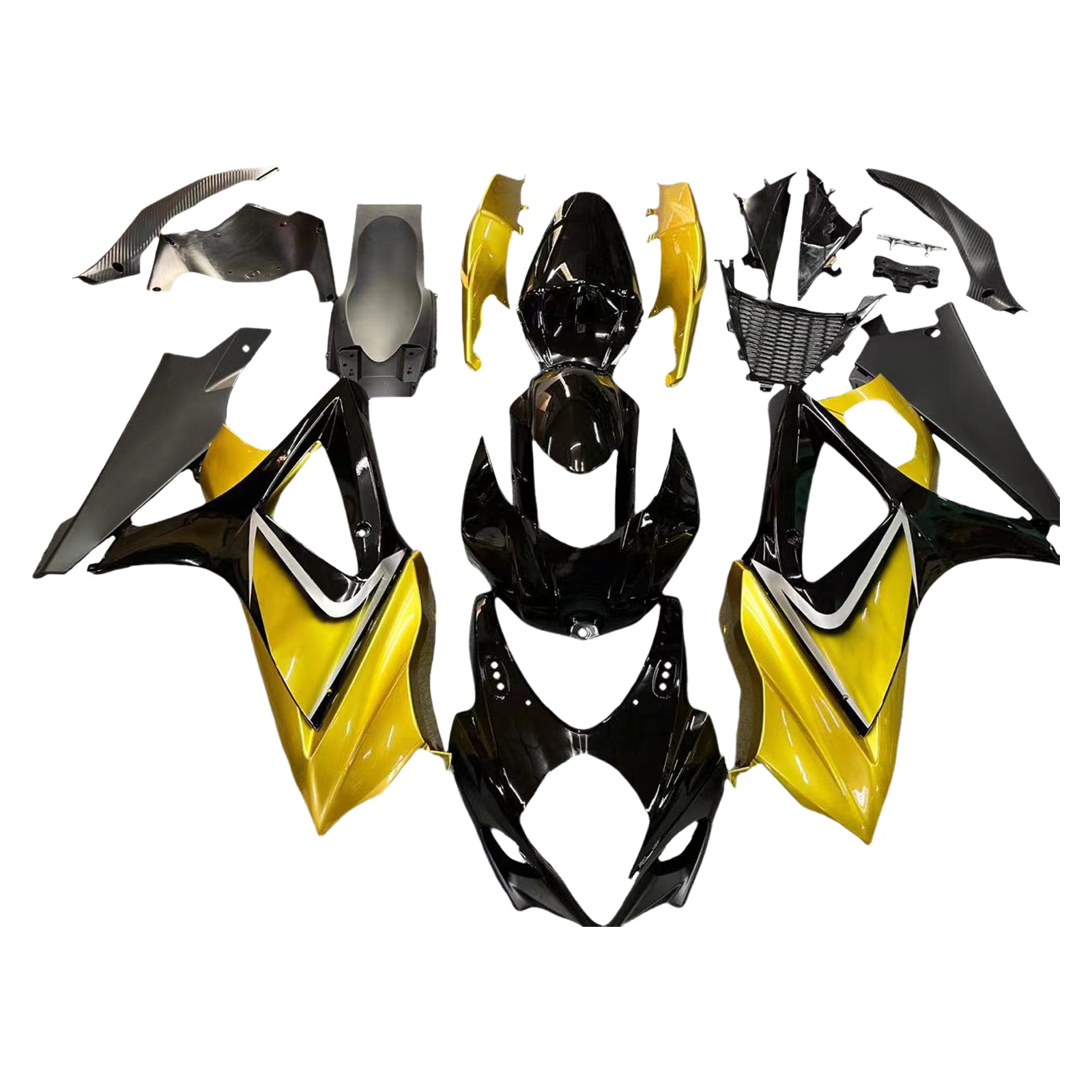 Amotopart 2007-2008 Suzuki GSXR 1000 Gold&Black Fairing Kit
