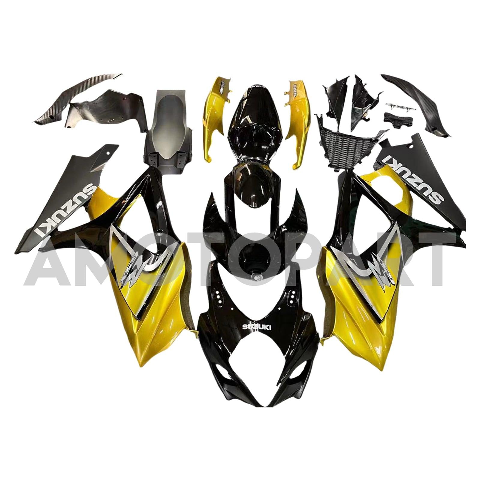 Amotopart 2007-2008 Suzuki GSXR 1000 Gold&Black Fairing Kit