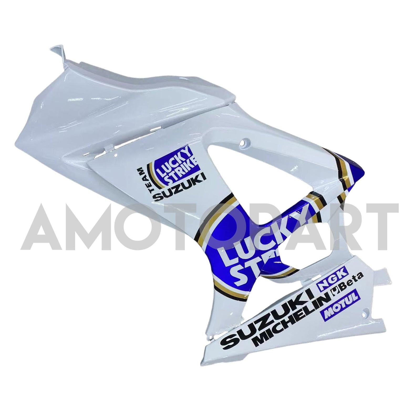 Amotopart 2007-2008 Suzuki GSXR1000 White Blue Fairing Kit