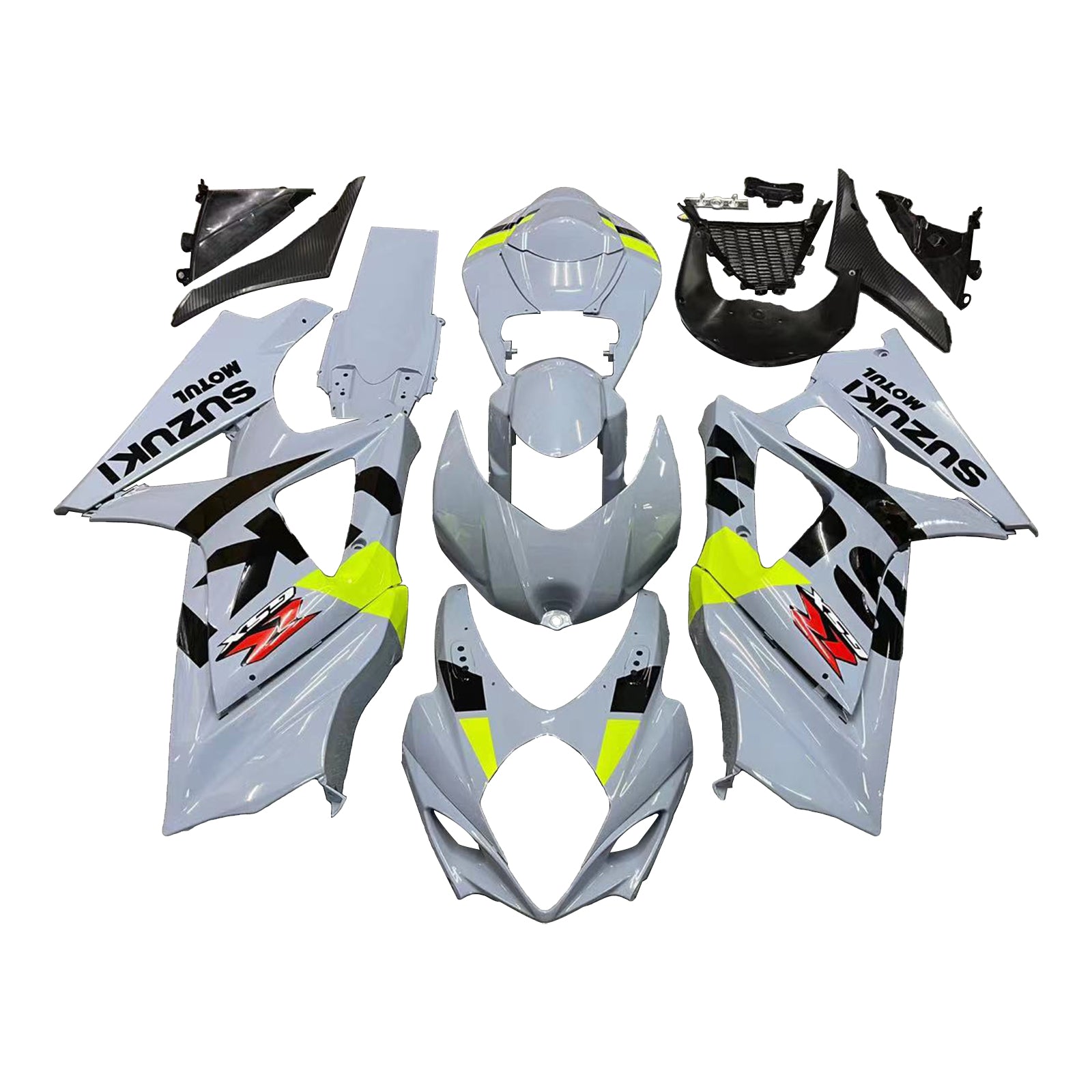 Amotopart 2007-2008 Suzuki GSXR1000 Kit de carenado gris