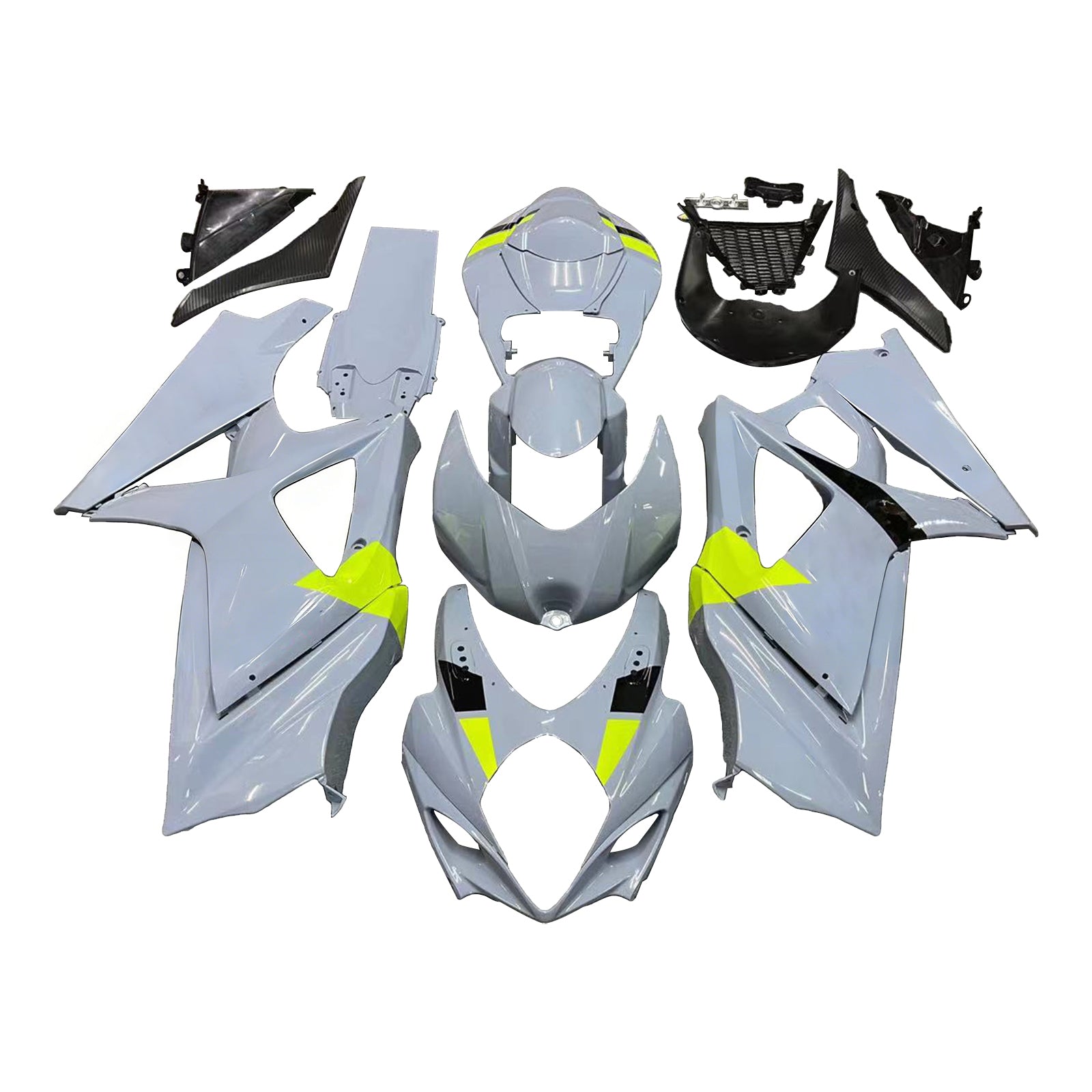 Amotopart 2007-2008 Suzuki GSXR1000 Fairing Grey Kit