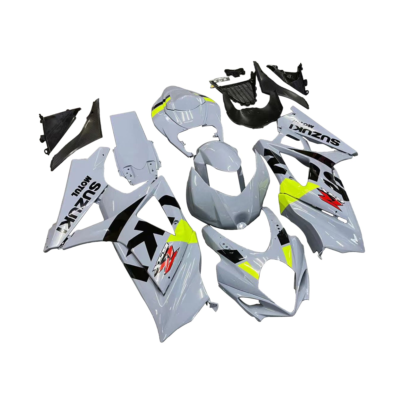 Amotopart 2007-2008 Suzuki GSXR1000 Fairing Grey Kit