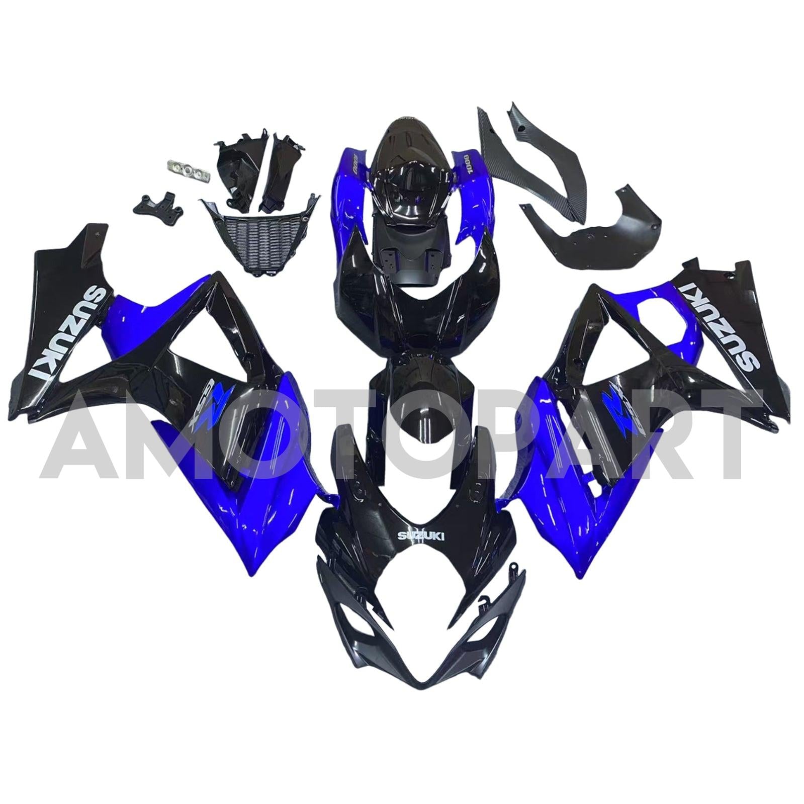 Amotopart 2007-2008 Suzuki GSXR1000 Fairing Blue&Black Kit