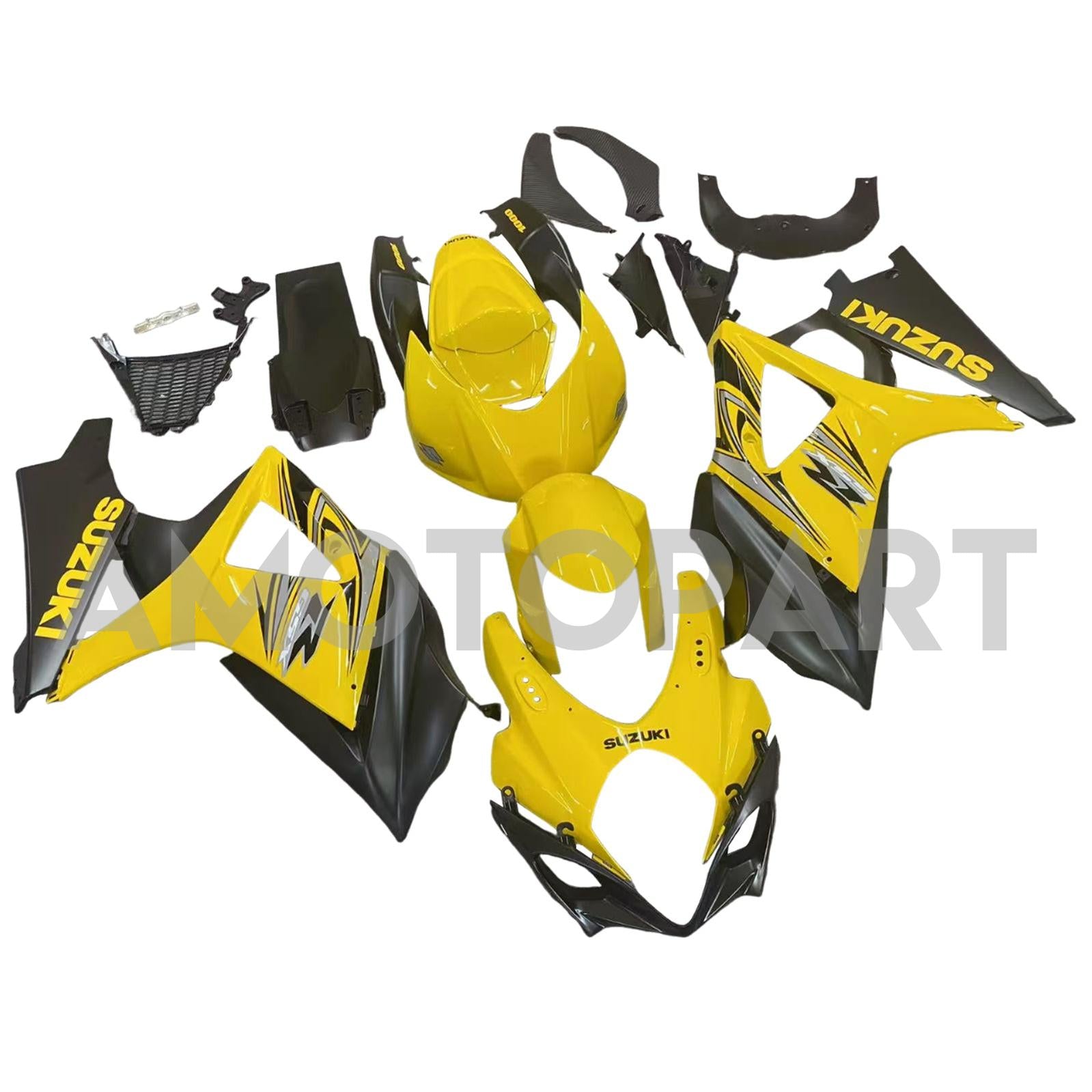 Amotopart 2007-2008 Suzuki GSXR1000 Fairing Yellow&Black Kit