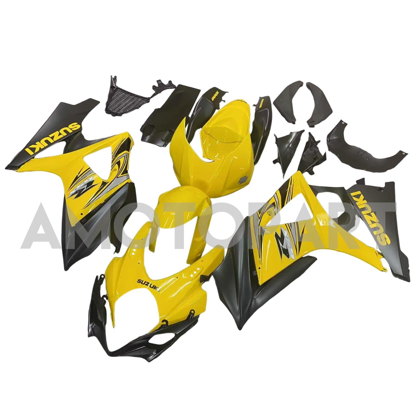 Amotopart 2007-2008 Suzuki GSXR1000 Fairing Yellow&Black Kit
