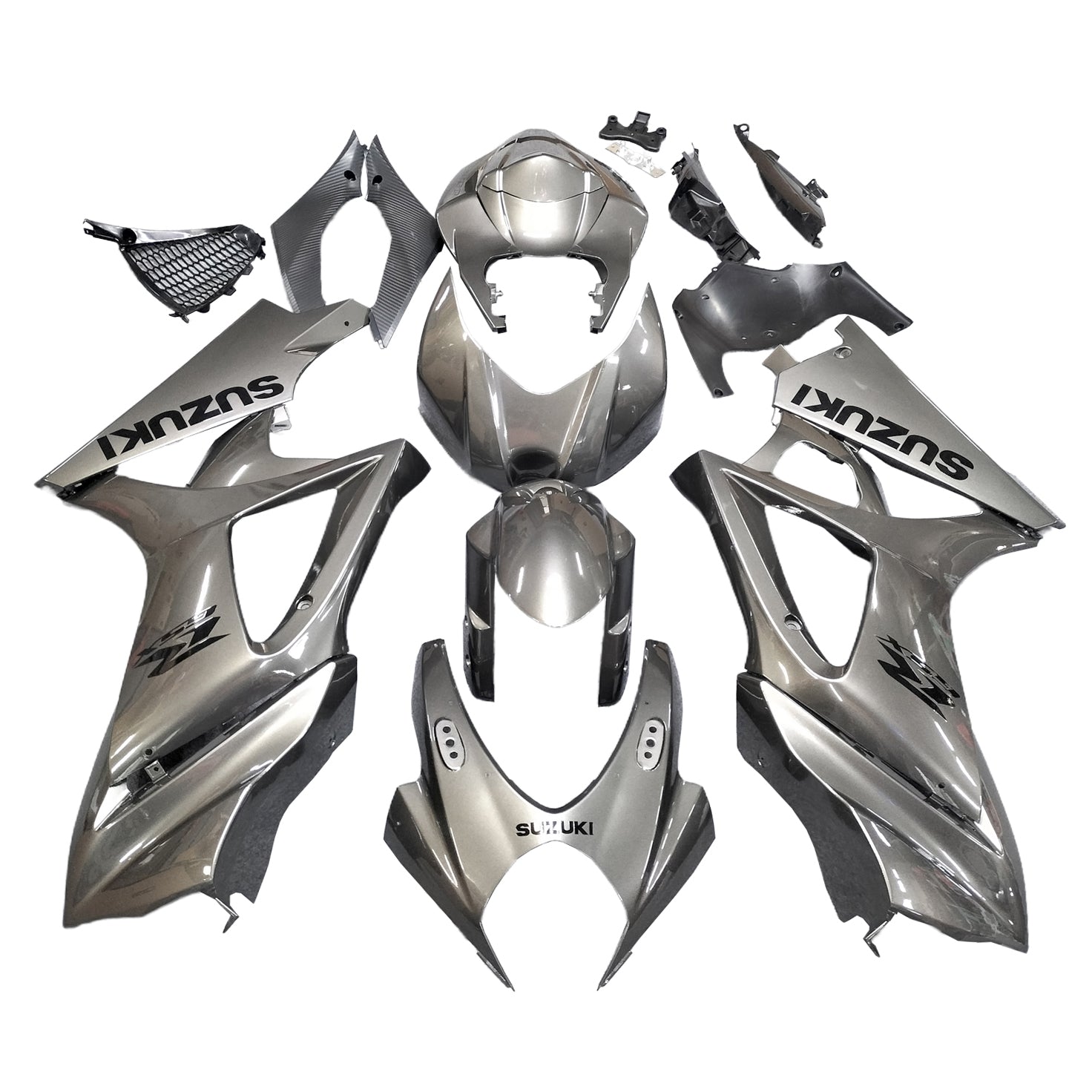 Amotopart 2007-2008 Suzuki GSXR1000 Fairing Grey Ebony Kit