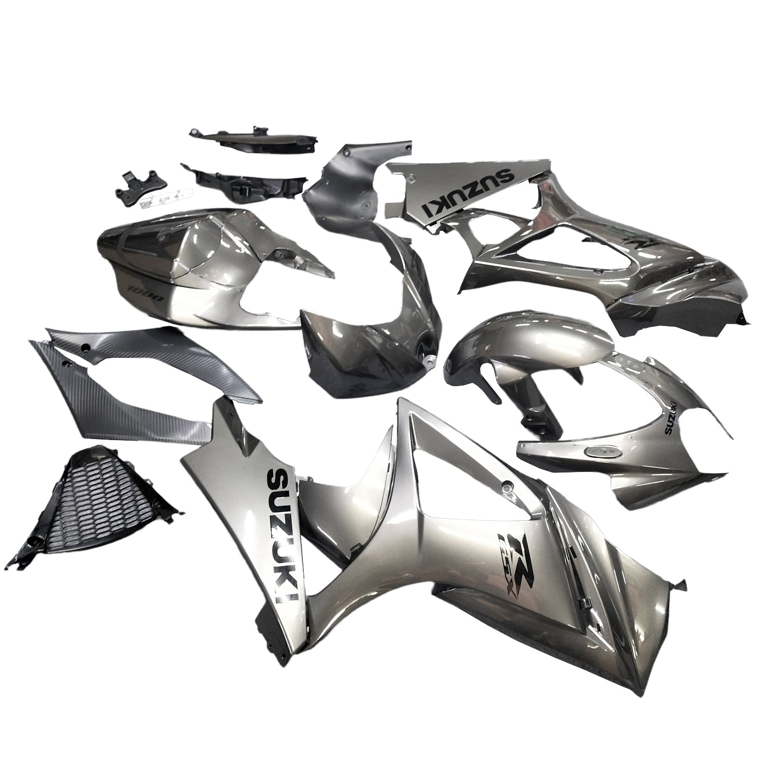 Amotopart 2007-2008 Suzuki GSXR1000 Fairing Grey Ebony Kit