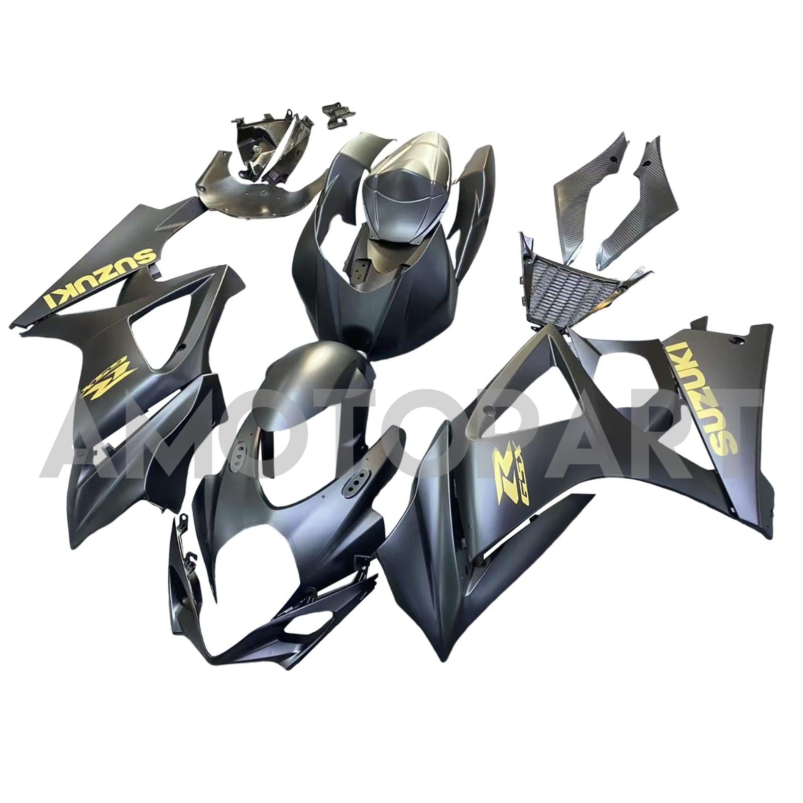 Amotopart 2007-2008 Suzuki GSXR1000 Fairing Black Style2 Kit