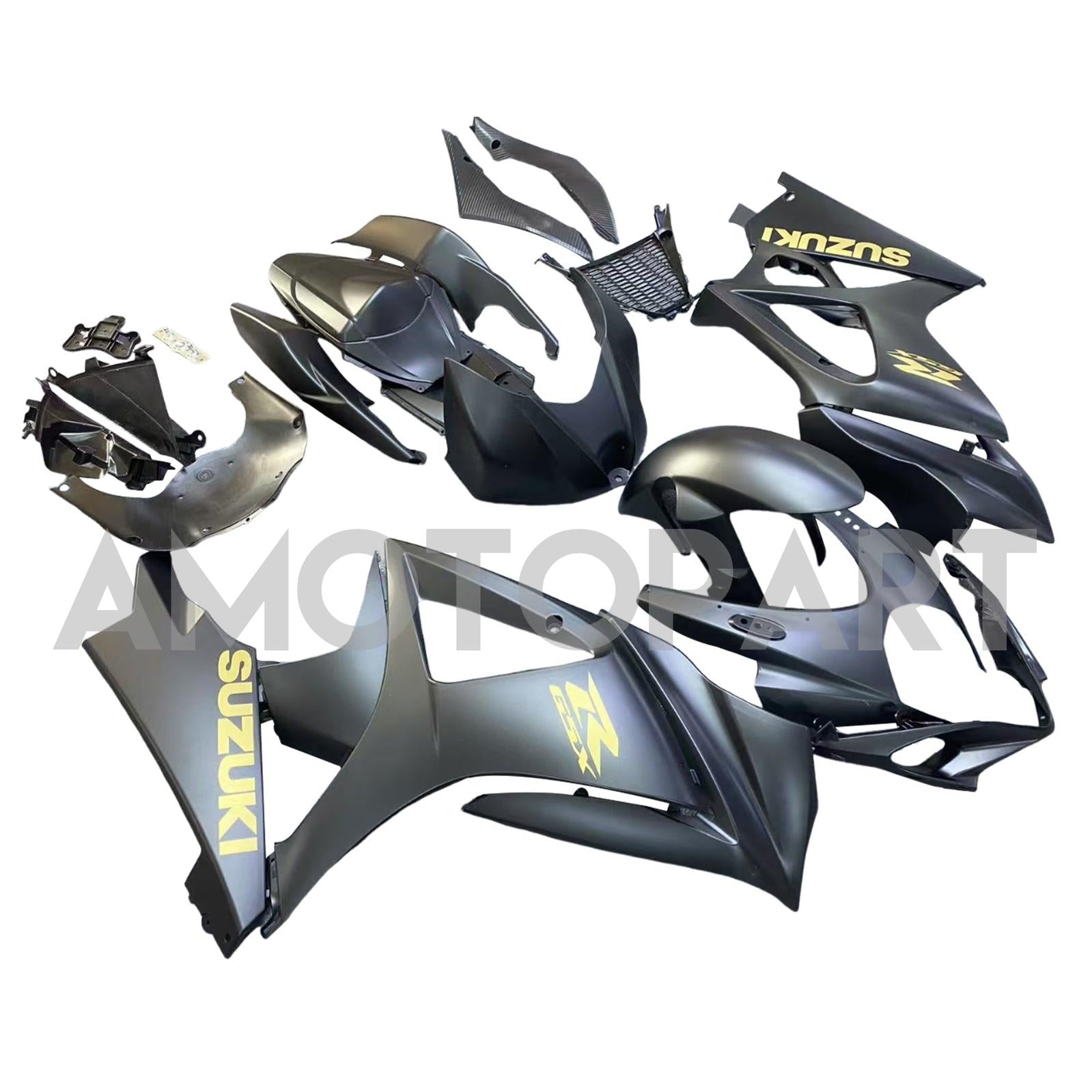 Amotopart 2007-2008 Suzuki GSXR1000 Fairing Black Style2 Kit