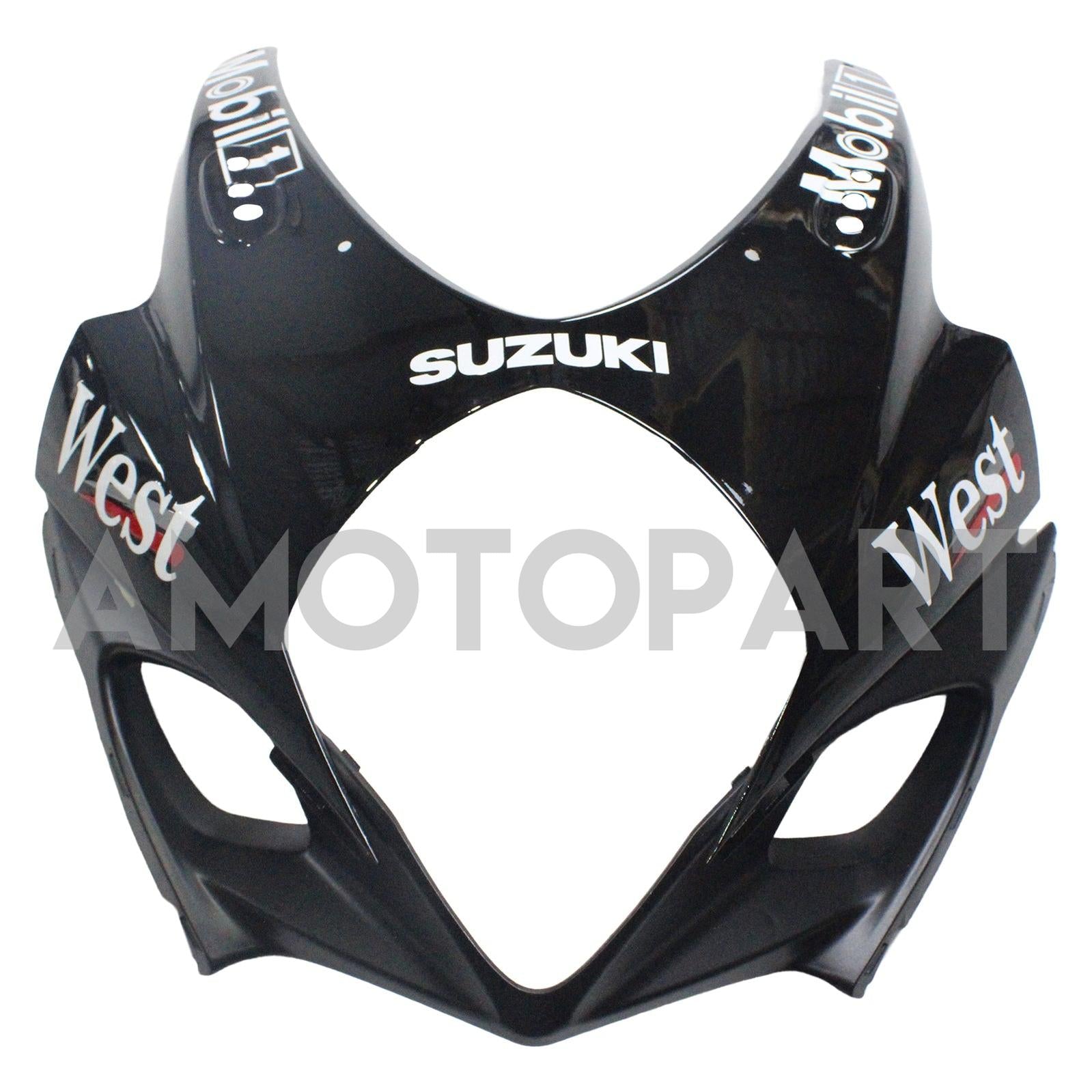 Amotopart 2007–2008 Suzuki GSXR1000 Verkleidung, glänzend schwarz&Weißes Kit