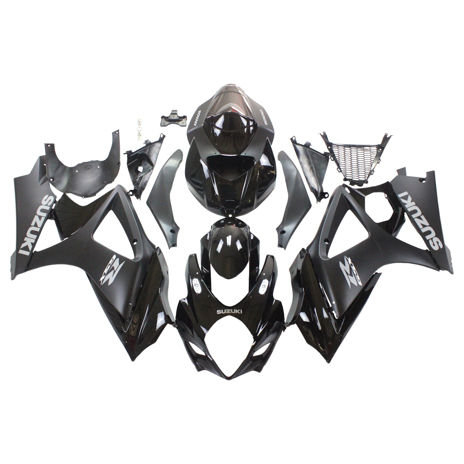 Amotopart 2007-2008 Suzuki GSXR1000 Fairing Black Style1 Kit