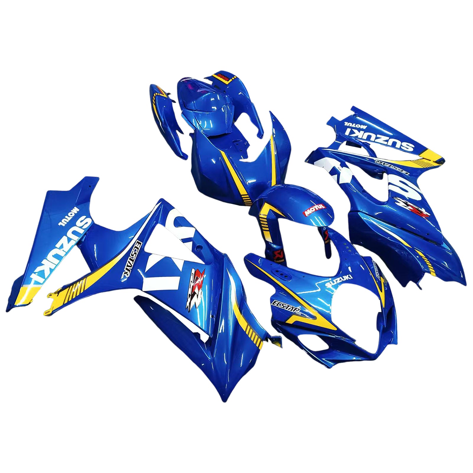 Amotopart 2007-2008 Suzuki GSXR1000 Fairing Blue&Yellow Kit
