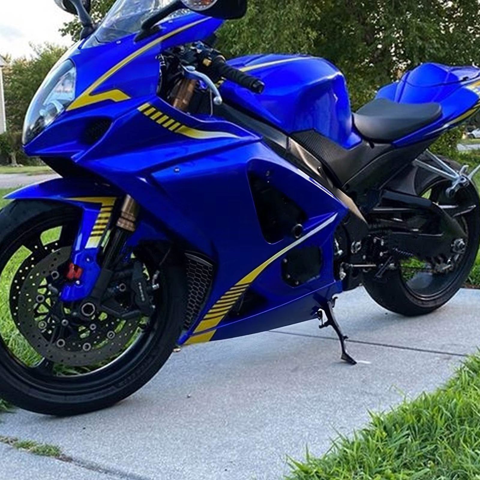 Amotopart 2007-2008 Suzuki GSXR1000 Fairing Blue&Yellow Kit