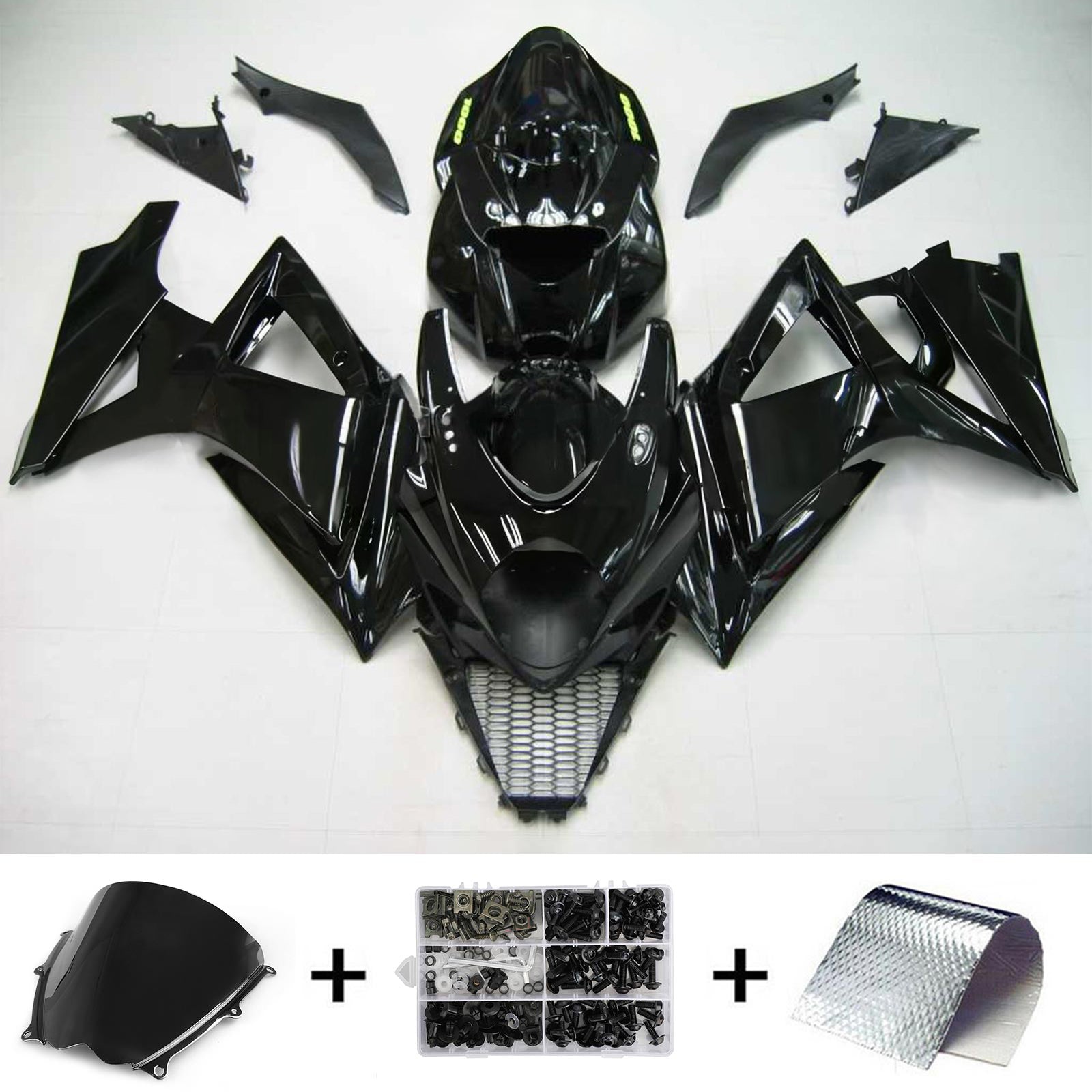 Amotopart 2007-2008 Suzuki GSXR1000 carenatura nero lucido