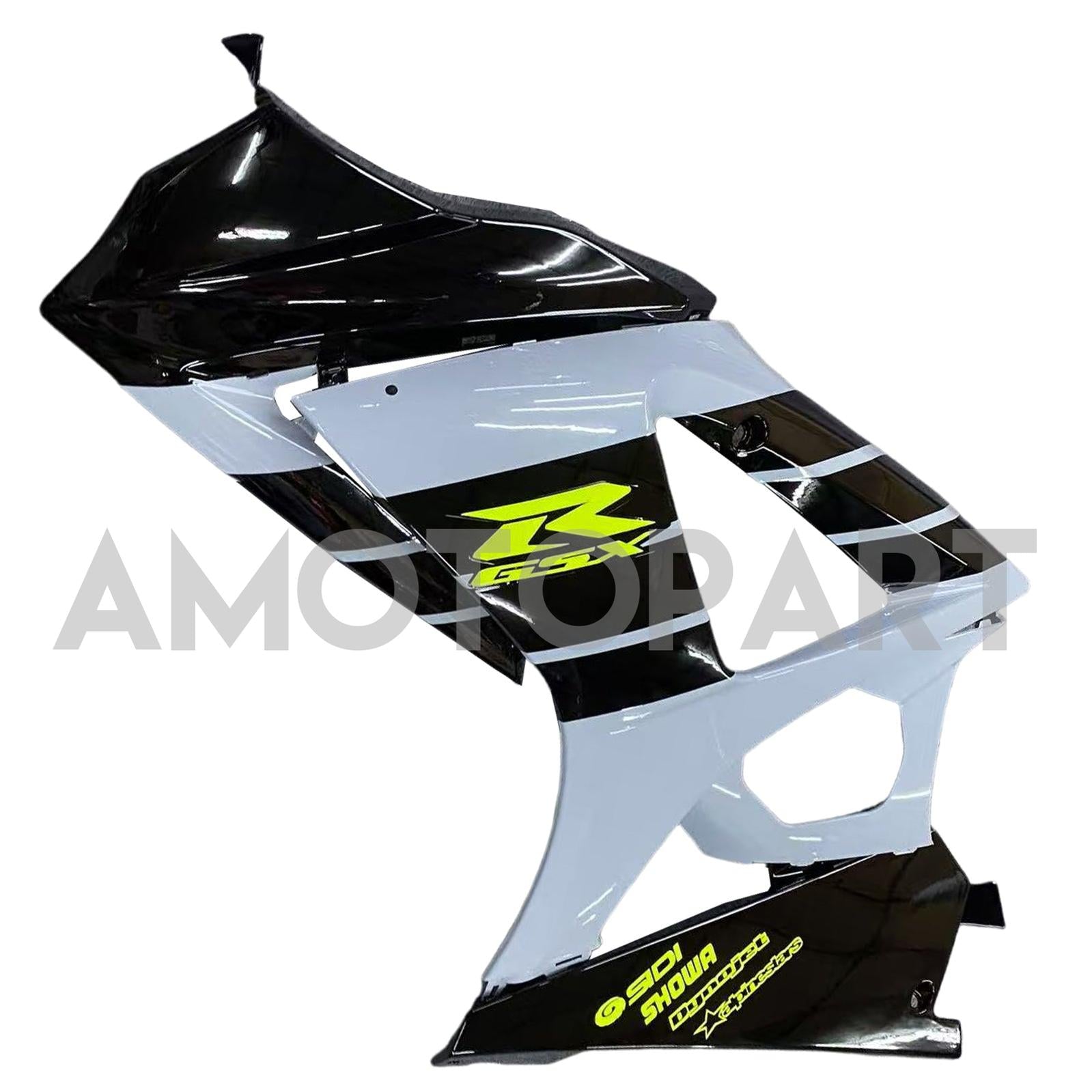 Amotopart 2007–2008 Suzuki GSXR1000 K7, Grau&Gelbes Style1-Verkleidungskit