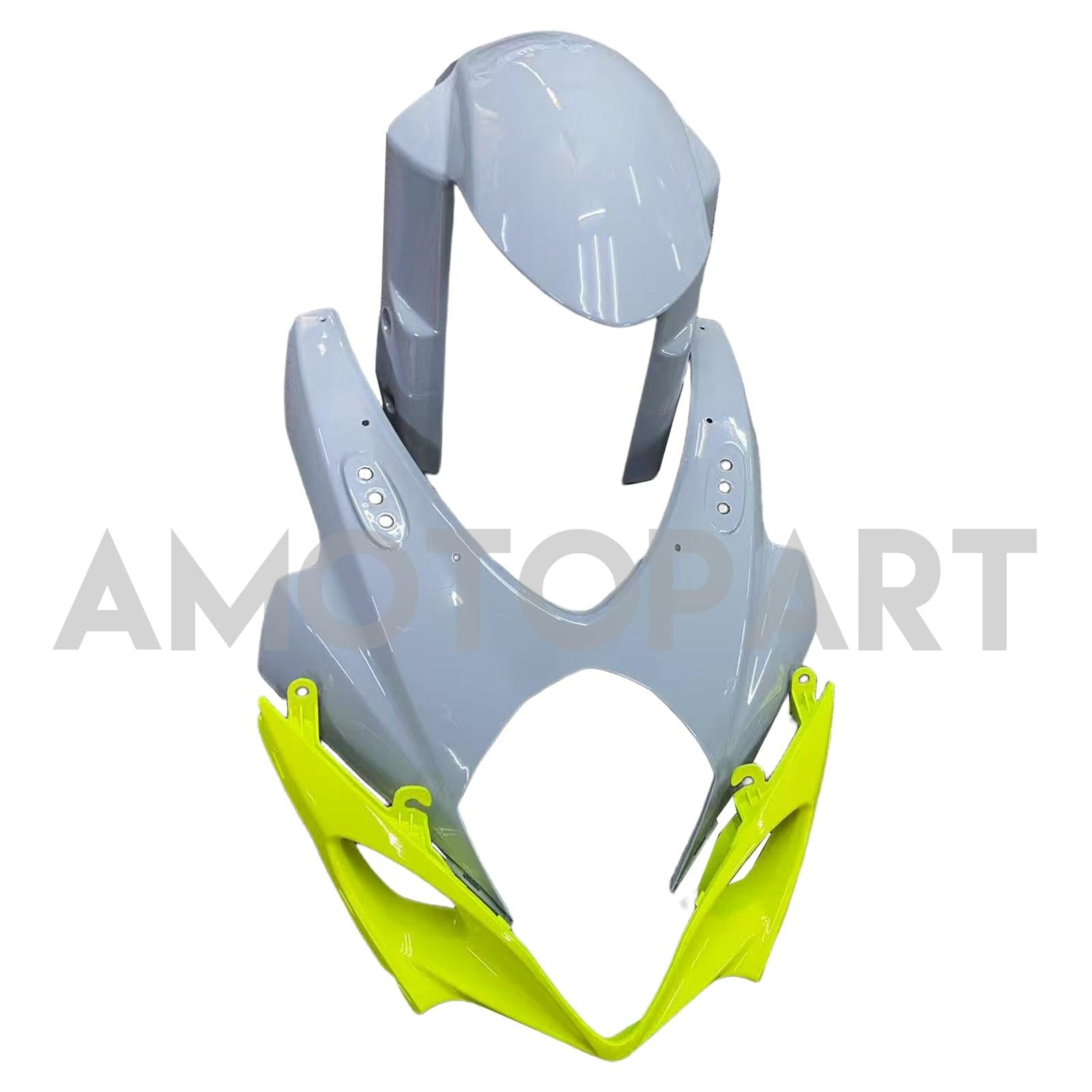 Amotopart 2007–2008 Suzuki GSXR1000 K7, Grau&Gelbes Style1-Verkleidungskit