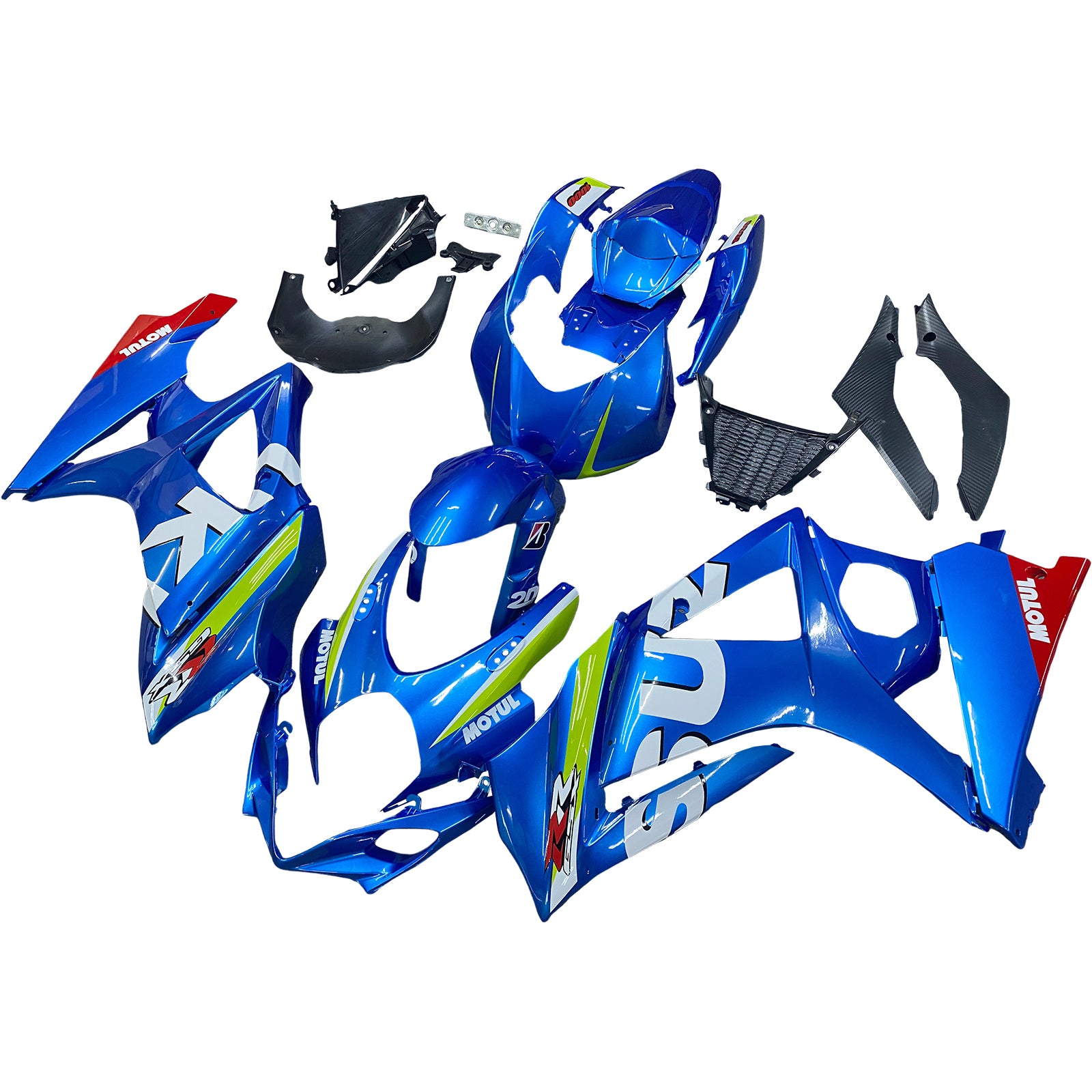 Amotopart 2007-2008 K7 GSXR1000 Suzuki Blue&Green Fairing Kit