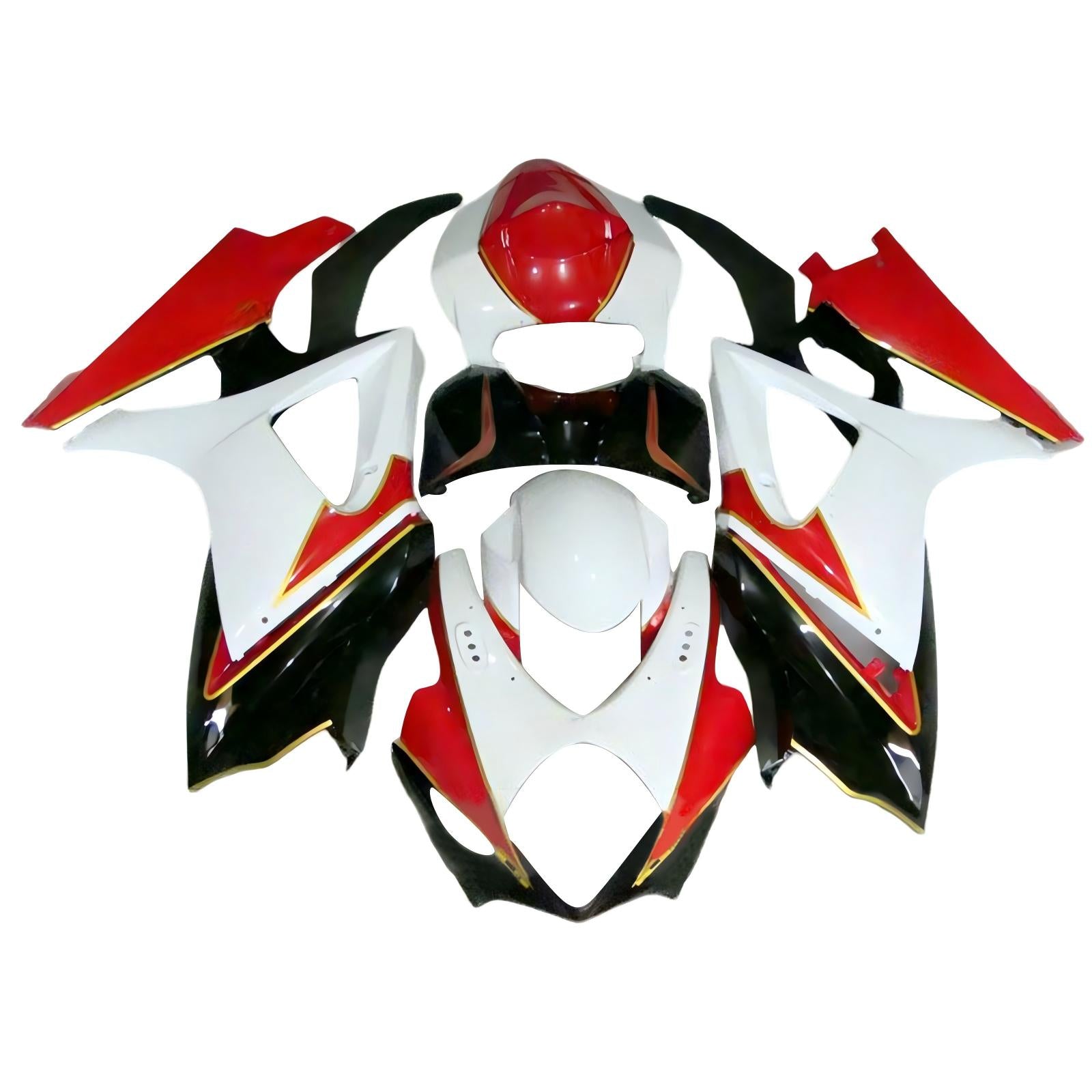 Amotopart 2007-2008 K7 GSXR1000 Suzuki Rosso e Bianco Style2 Kit carenatura