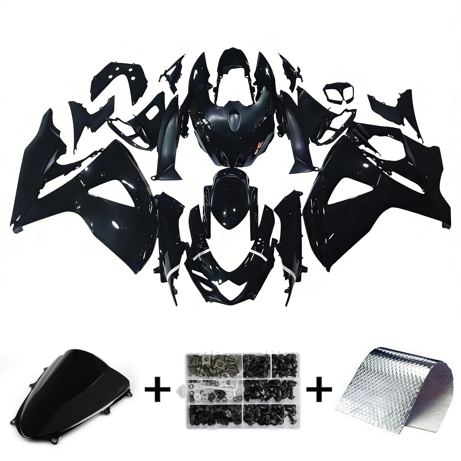 Amotopart 2009-2016 Suzuki GSXR1000 Black Fairing Kit