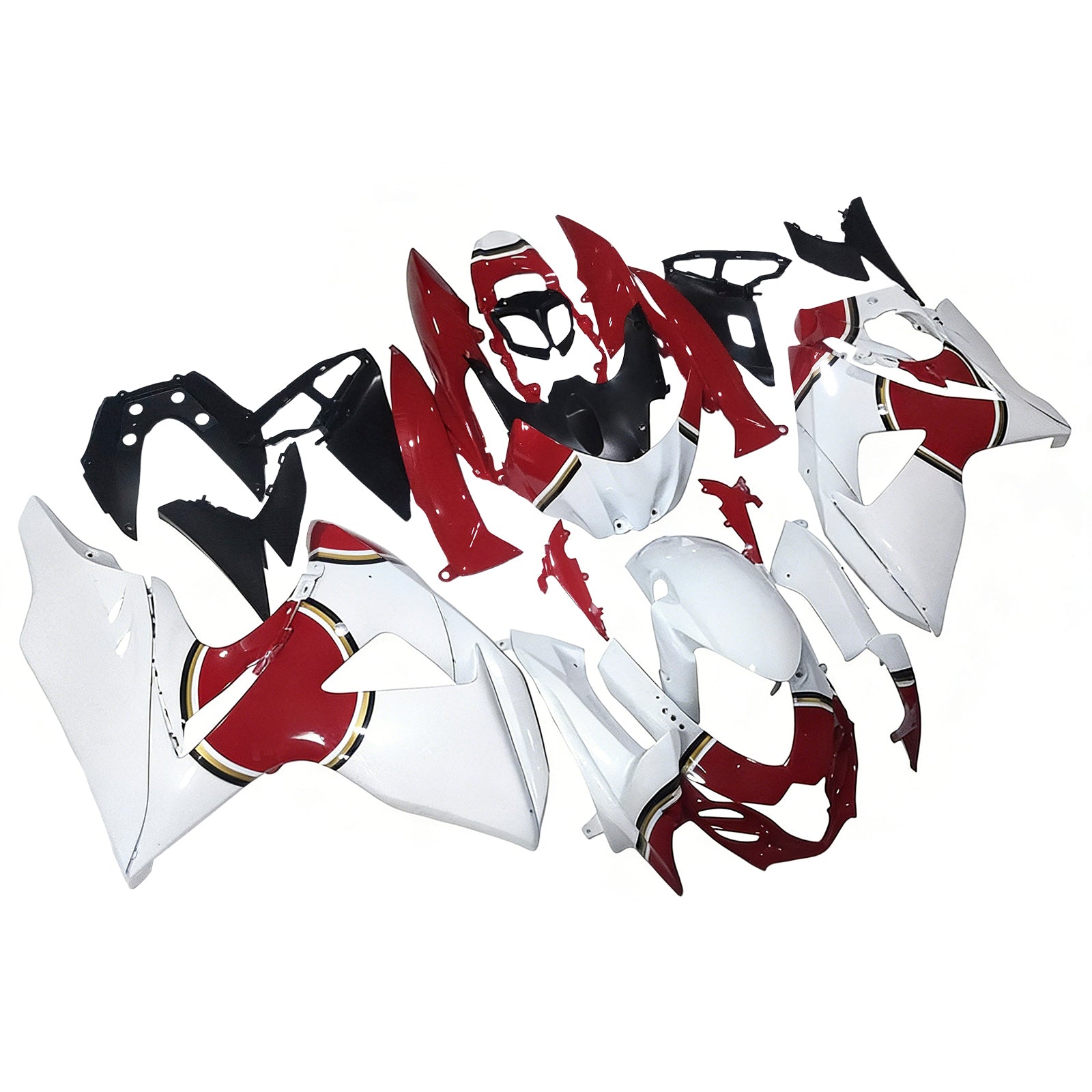Amotopart 2009-2016 Suzuki GSXR1000 Glossy White Red Fairing Kit