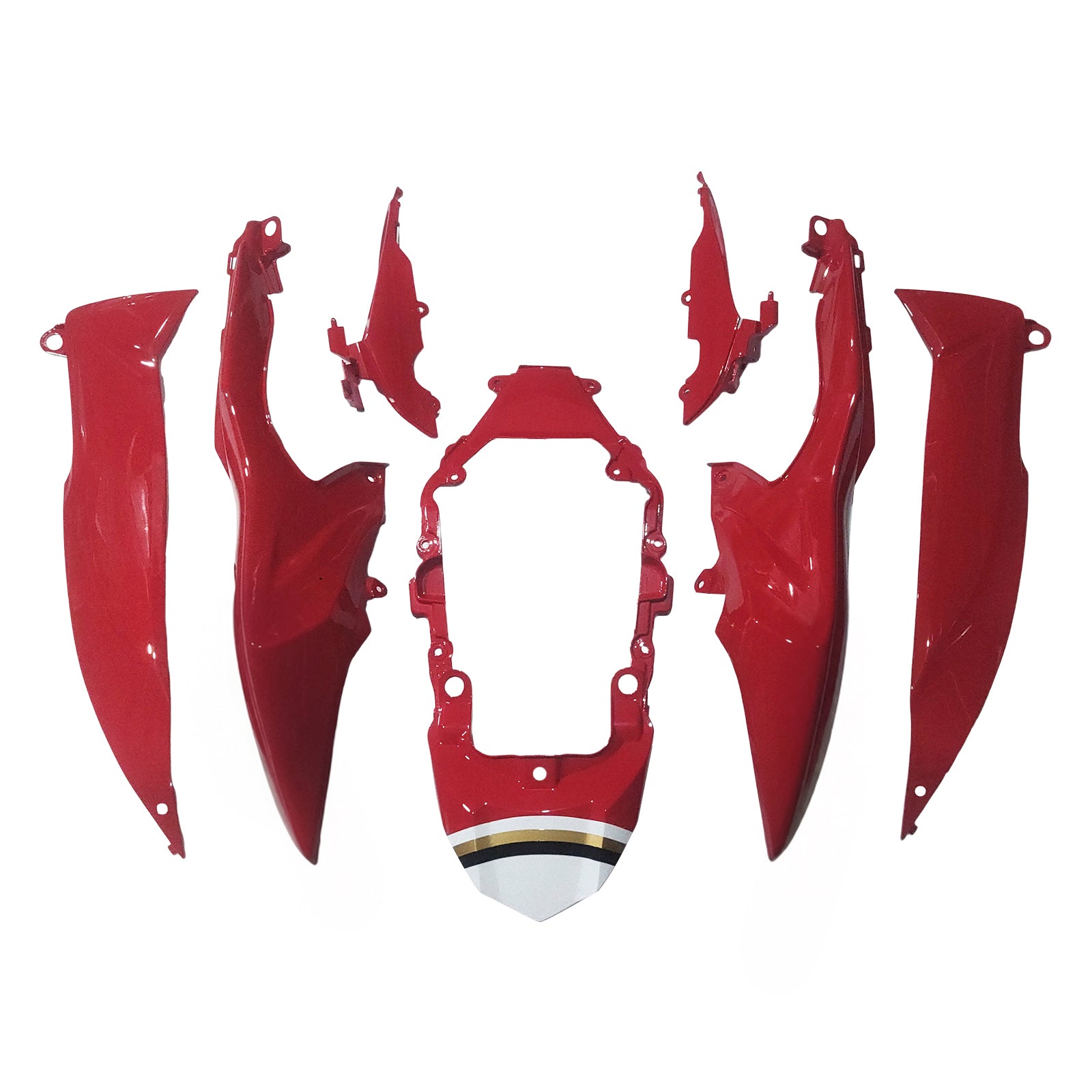 Amotopart 2009-2016 Suzuki GSXR1000 Glossy White Red Fairing Kit