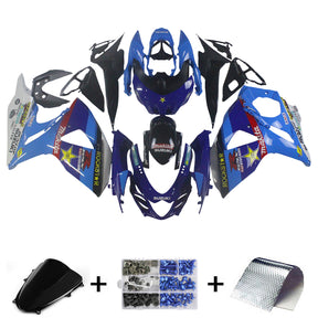 Amotopart 2009-2016 Suzuki GSXR1000 Kit de carénage Multi Bleu et Rouge