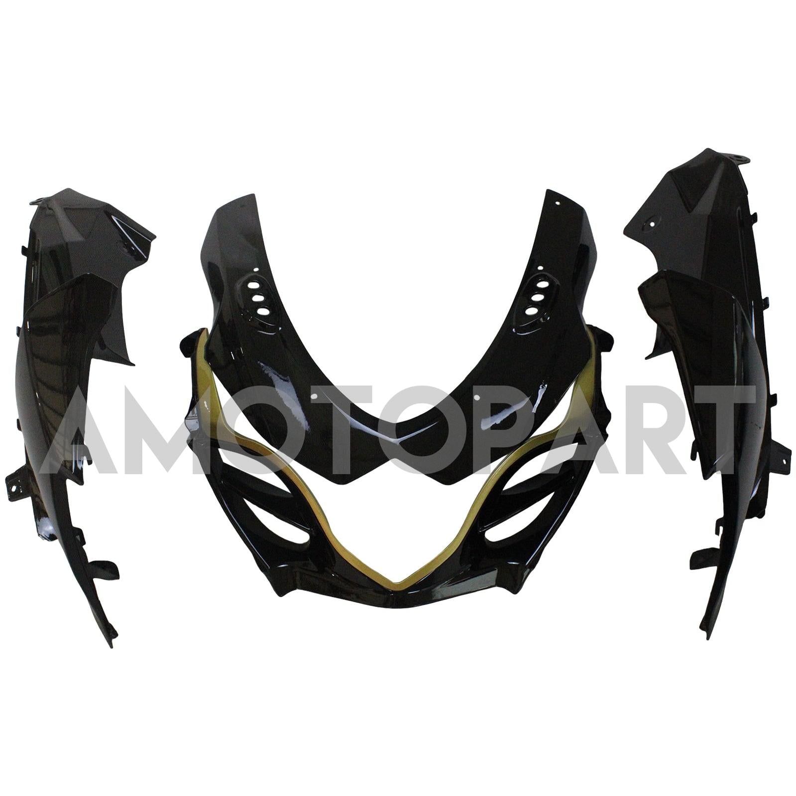 Amotopart 2009-2016 Suzuki GSXR1000 Fairing Black & Gold Kit