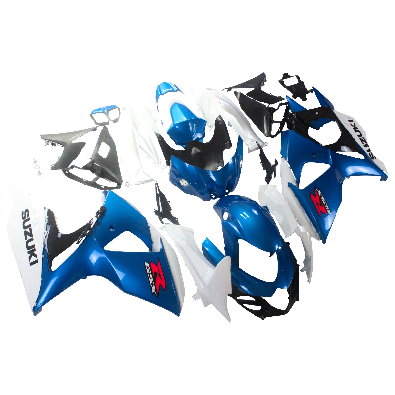 Amotopart 2009-2016 Suzuki GSXR1000 Kit de carénage bleu brillant et rouge