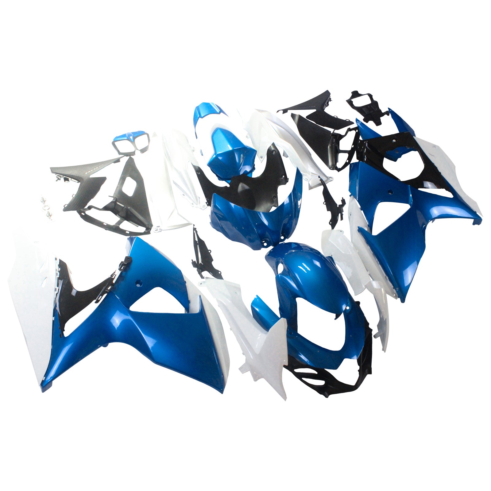 Amotopart 2009-2016 Suzuki GSXR1000 Verkleidung, glänzend blau&Roter Buchstaben-Kit