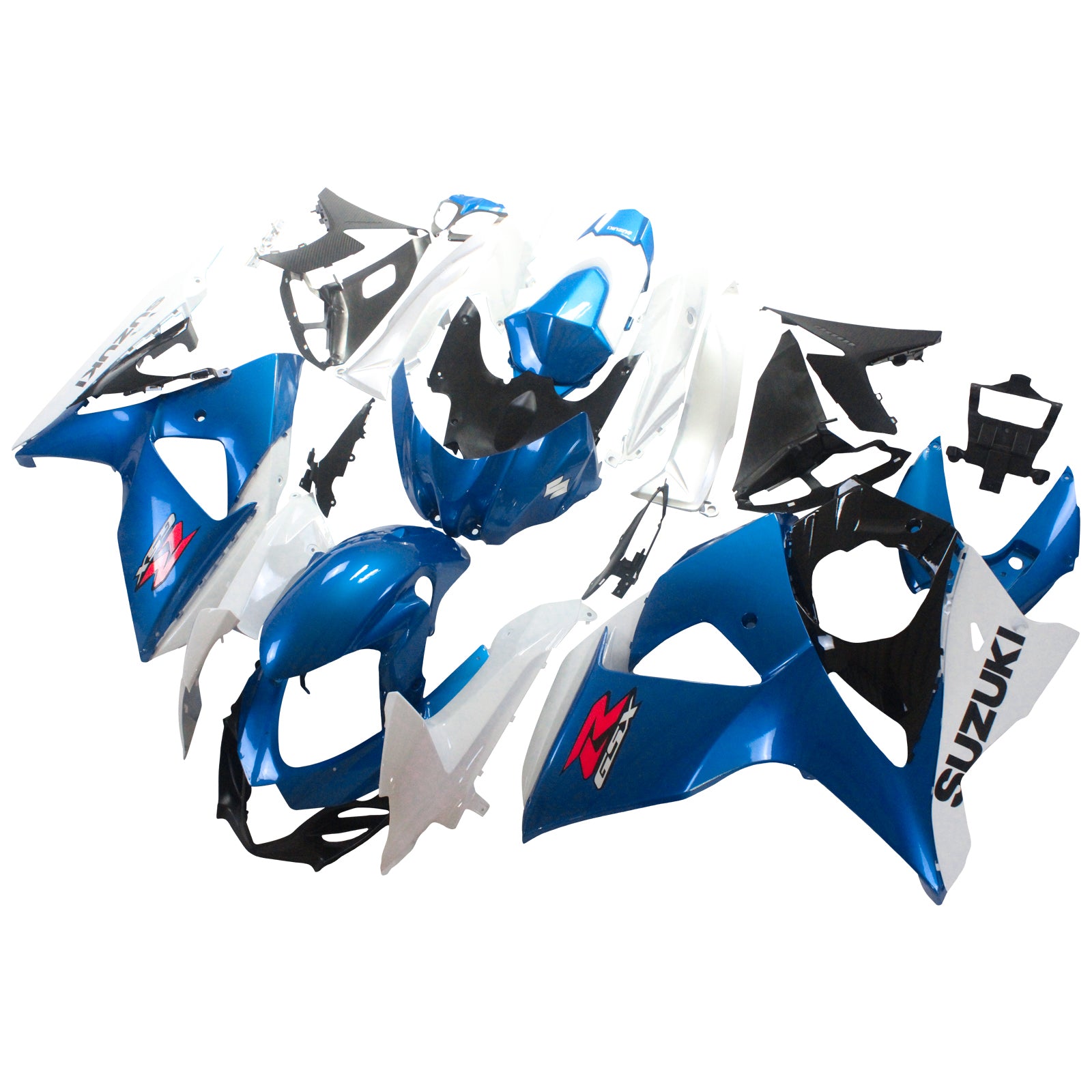 Amotopart 2009-2016 Suzuki GSXR1000 Fairing Glossy Blue&Red letter Kit