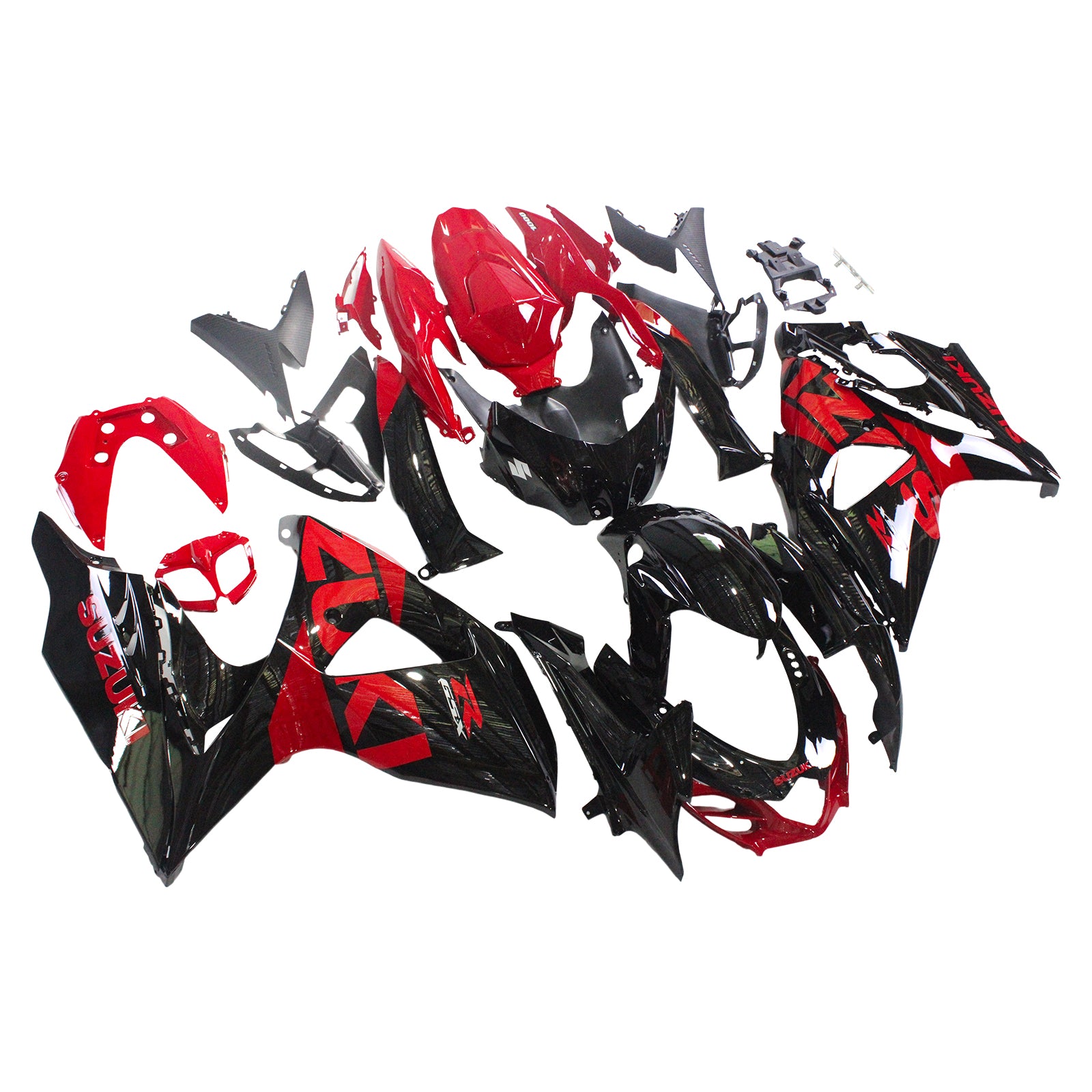 Amotopart 2009-2016 Suzuki GSXR1000 Fairing Black&Red Kit