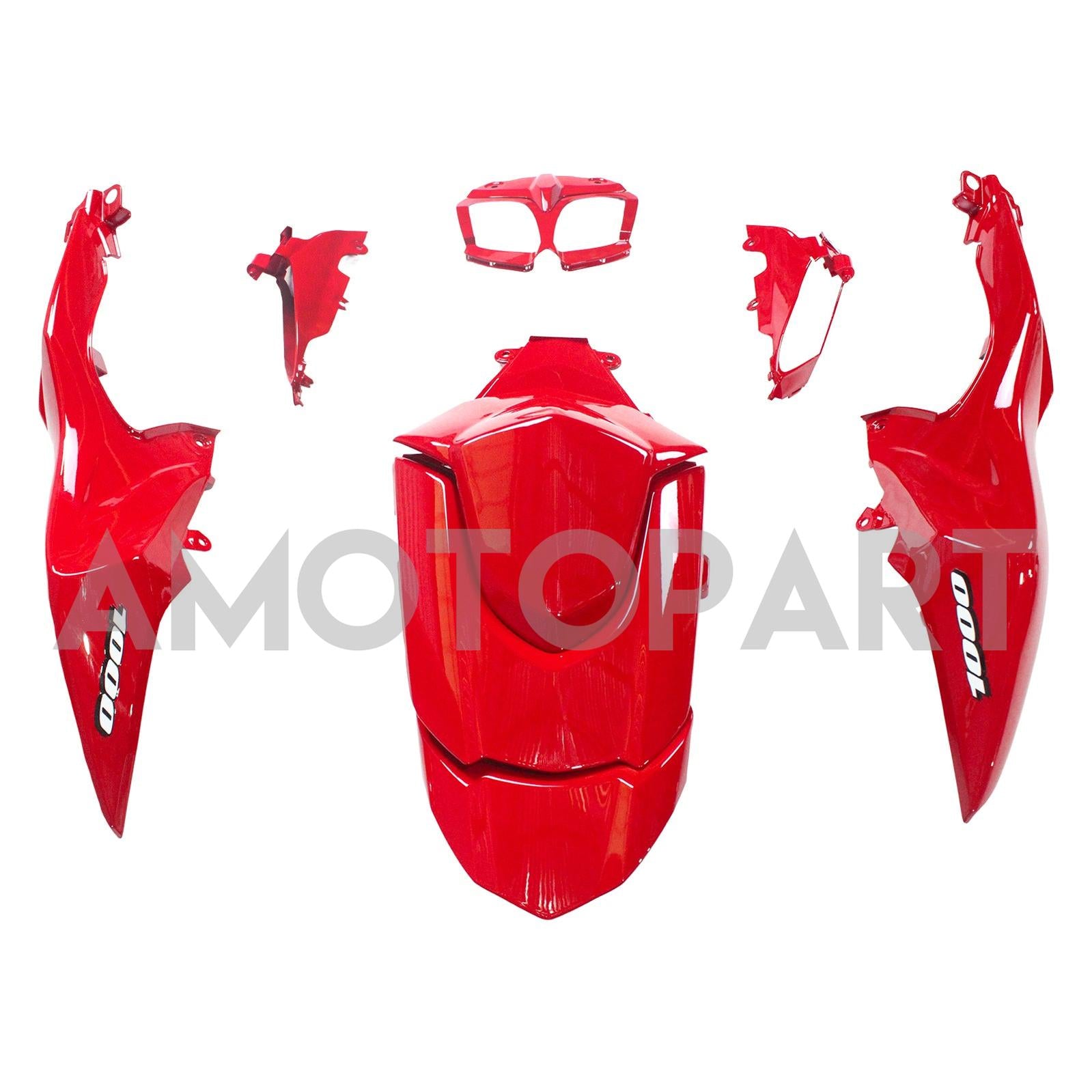 Amotopart 2009–2016 Suzuki GSXR1000 Verkleidung, Schwarz&Rotes Kit