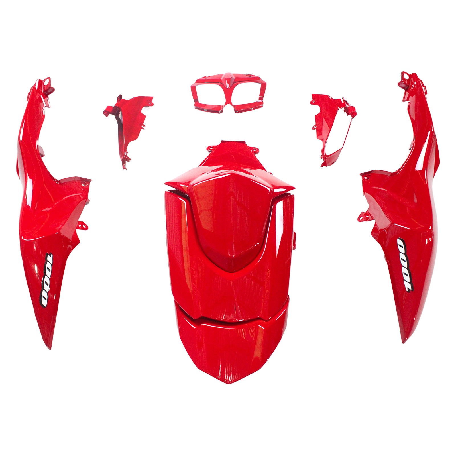 Amotopart 2009-2016 Suzuki GSXR1000 Fairing Black&Red Kit