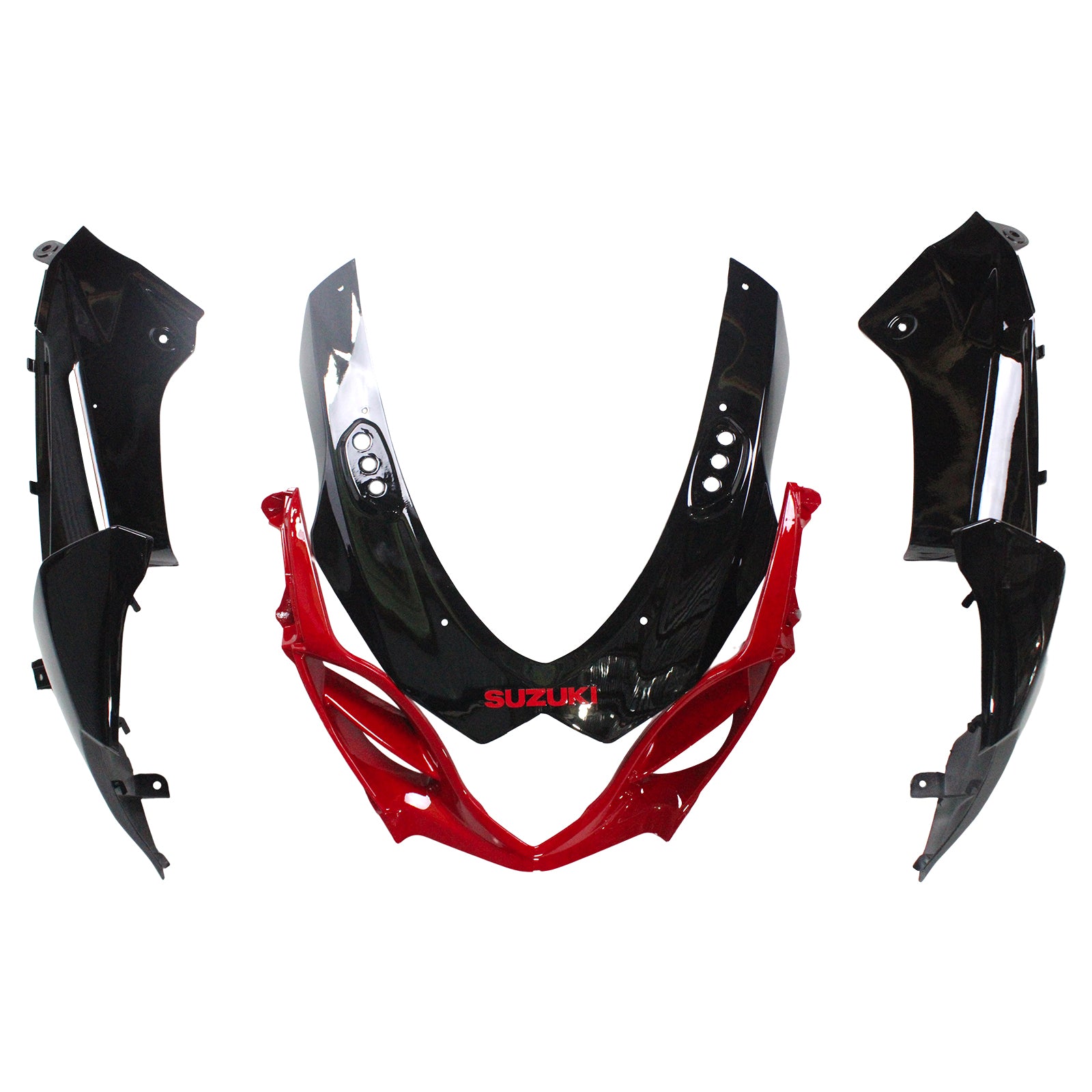 Amotopart 2009-2016 Suzuki GSXR1000 Fairing Black&Red Kit