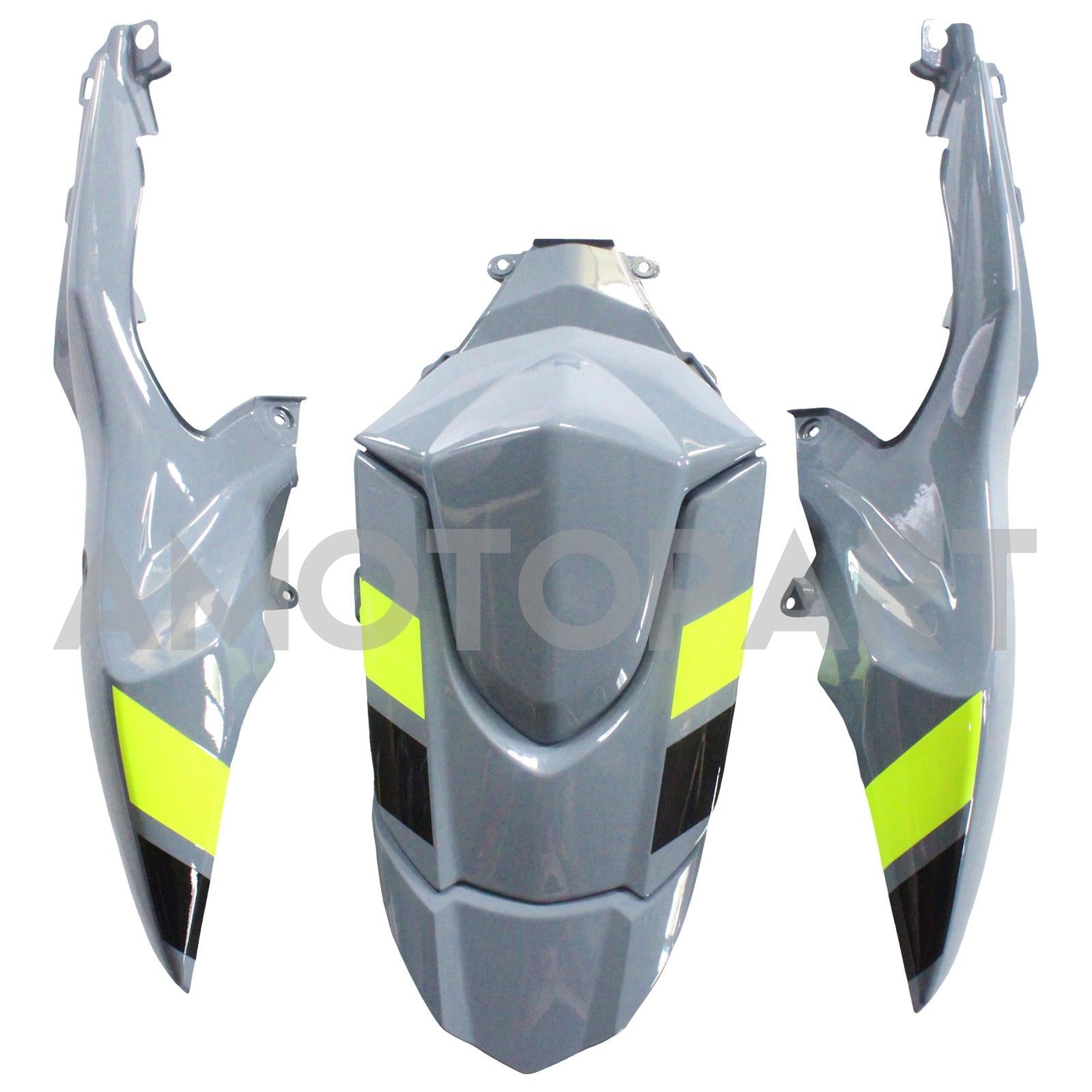 Amotopart 2009–2016 Suzuki GSXR1000 Verkleidung, Grau&Schwarzes Kit