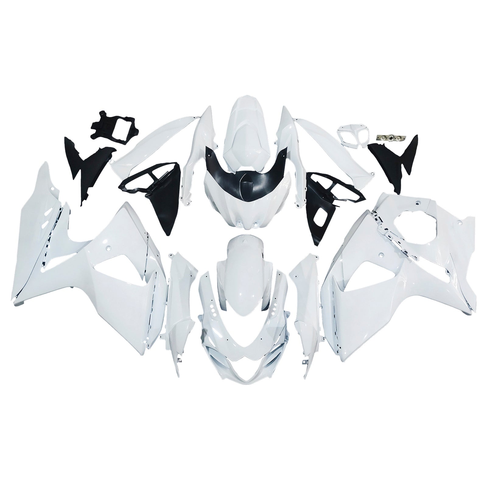 Amotopart 2009-2016 Suzuki GSXR1000 Fairing White Kit
