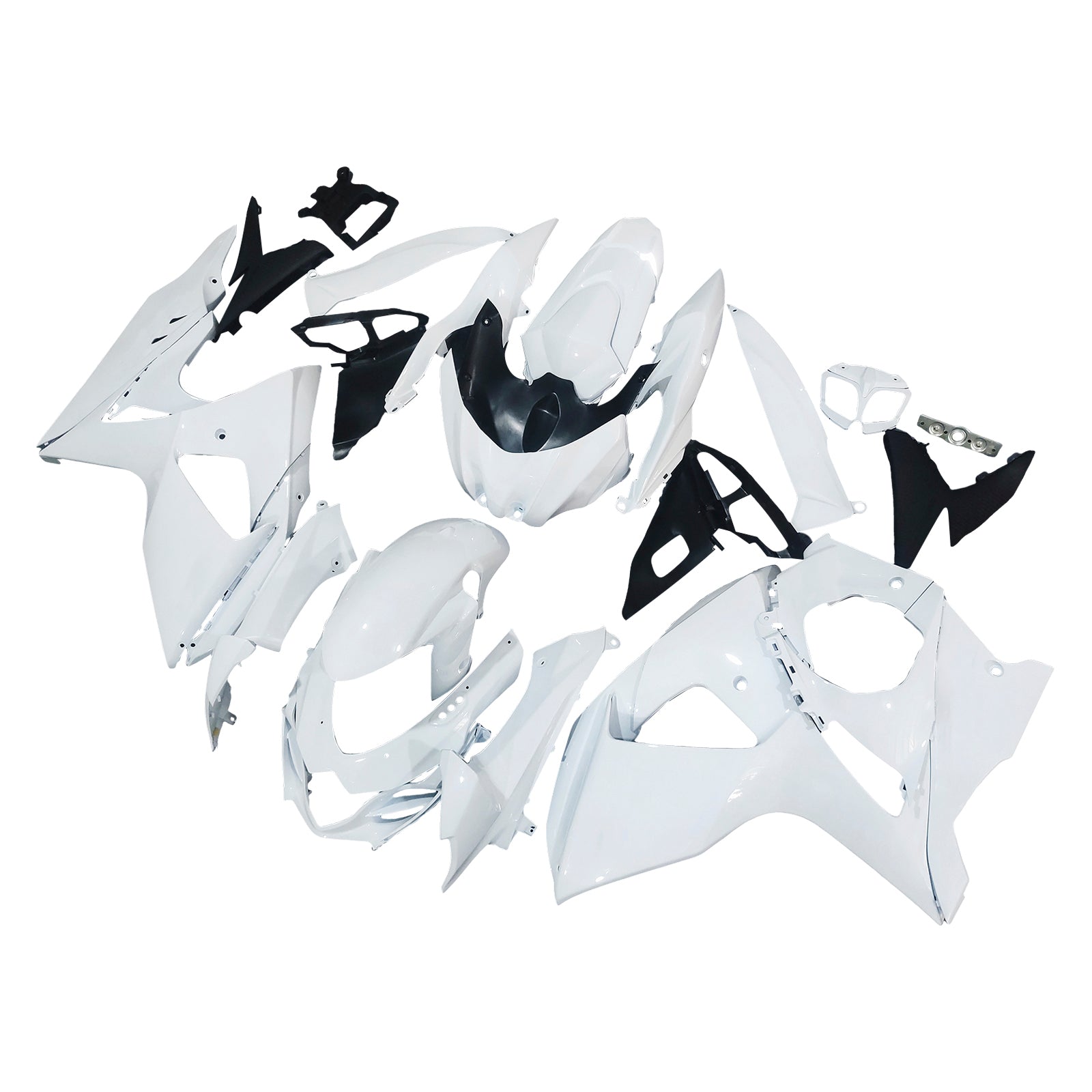 Amotopart 2009-2016 Suzuki GSXR1000 Fairing White Kit