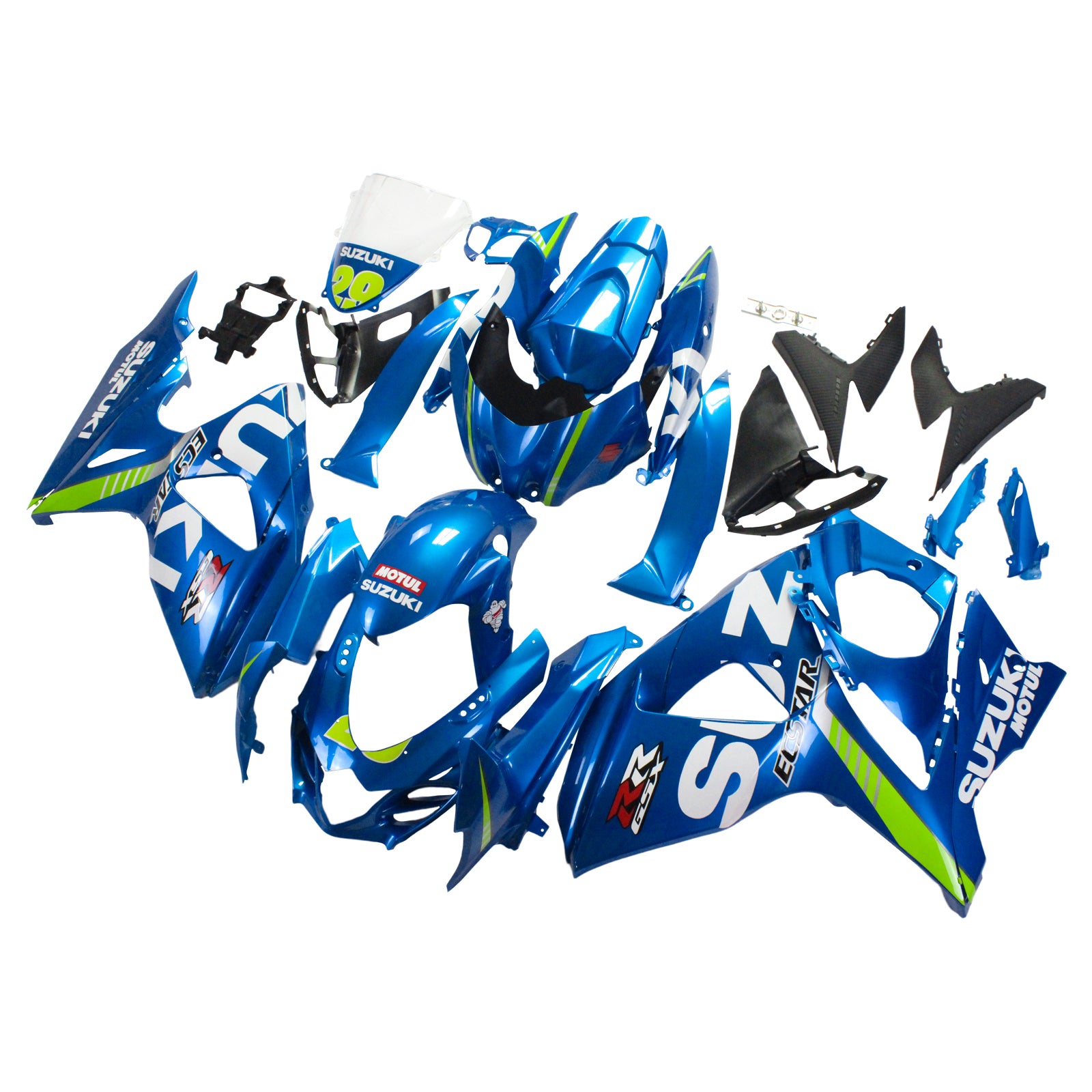 Amotopart 2009-2016 Suzuki GSXR1000 Fairing Blue 29 Kit