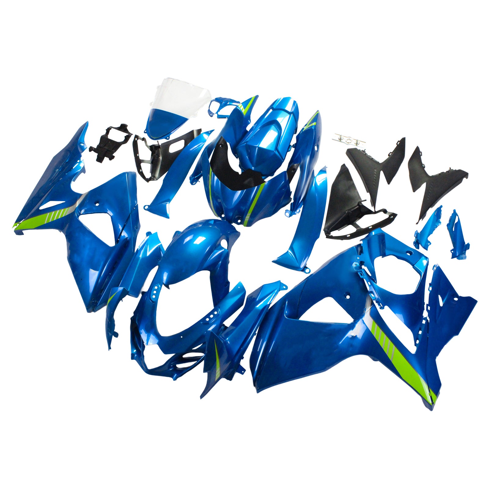 Amotopart 2009-2016 Suzuki GSXR1000 Fairring Blue 29 Kit