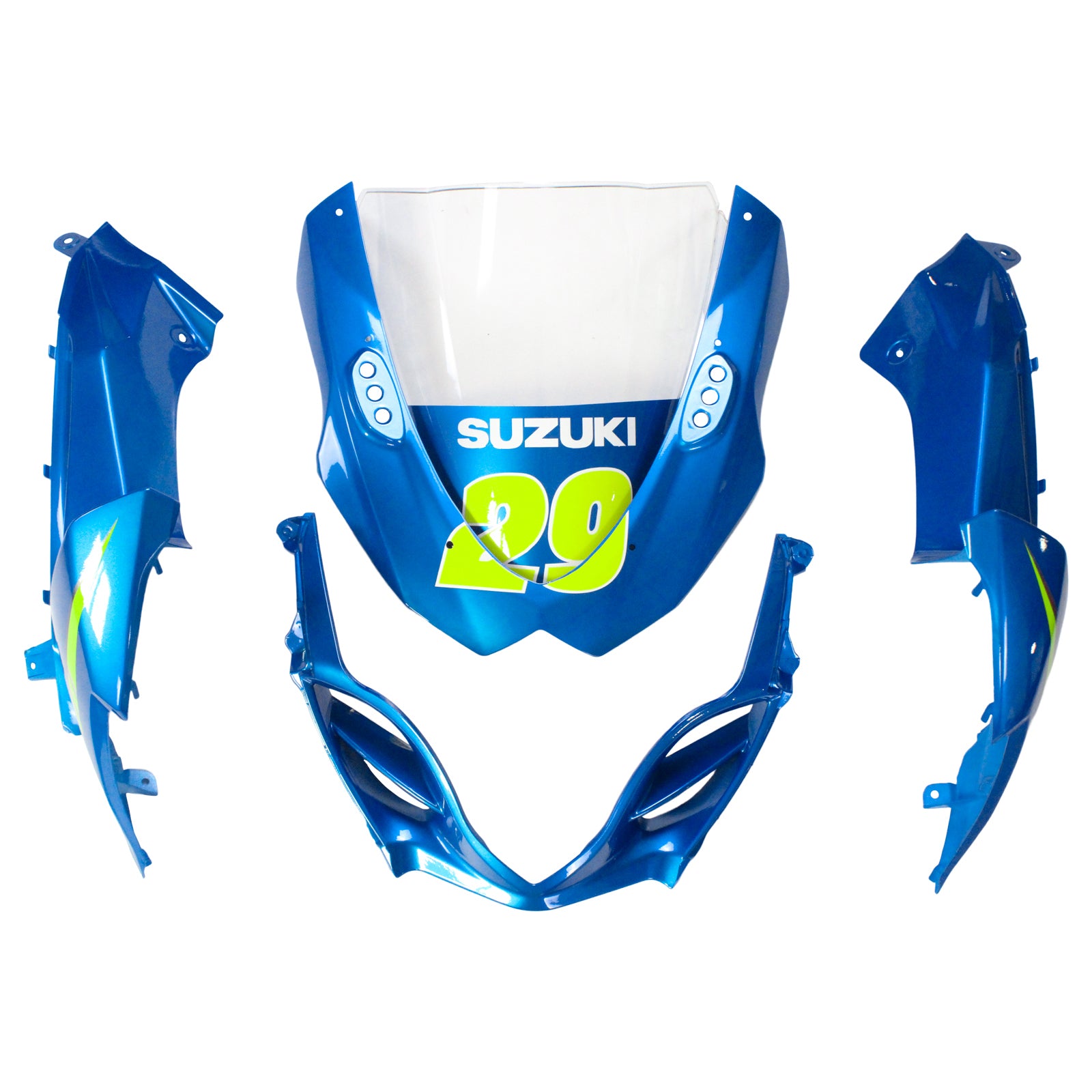 Amotopart 2009-2016 Kit carena Suzuki GSXR1000 blu 29