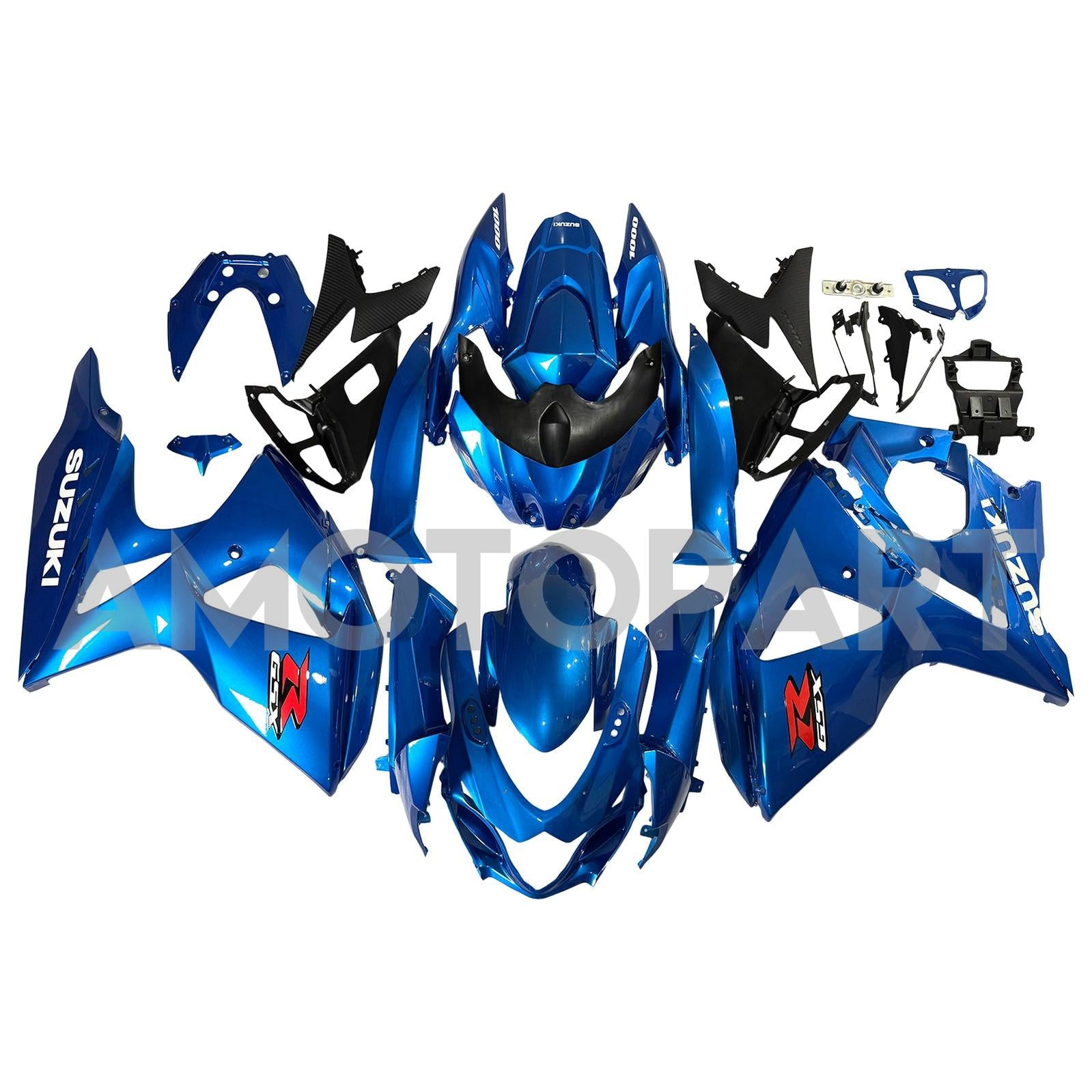 Amotopart 2009-2016 Suzuki GSXR1000 Fairing Glossy Blue Kit