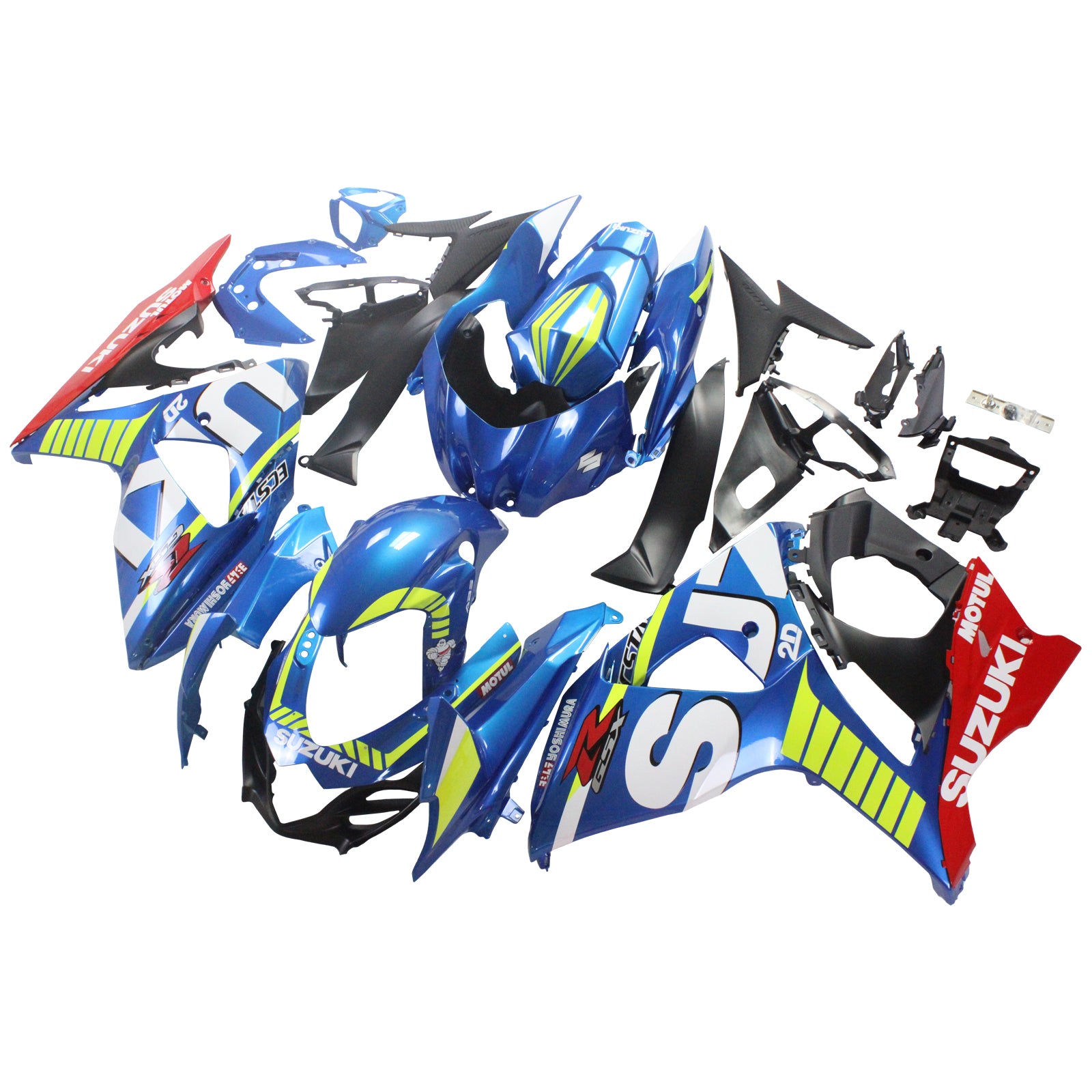 Amotopart 2009-2016 Suzuki GSXR1000 Fairing Blue Cartoon Kit